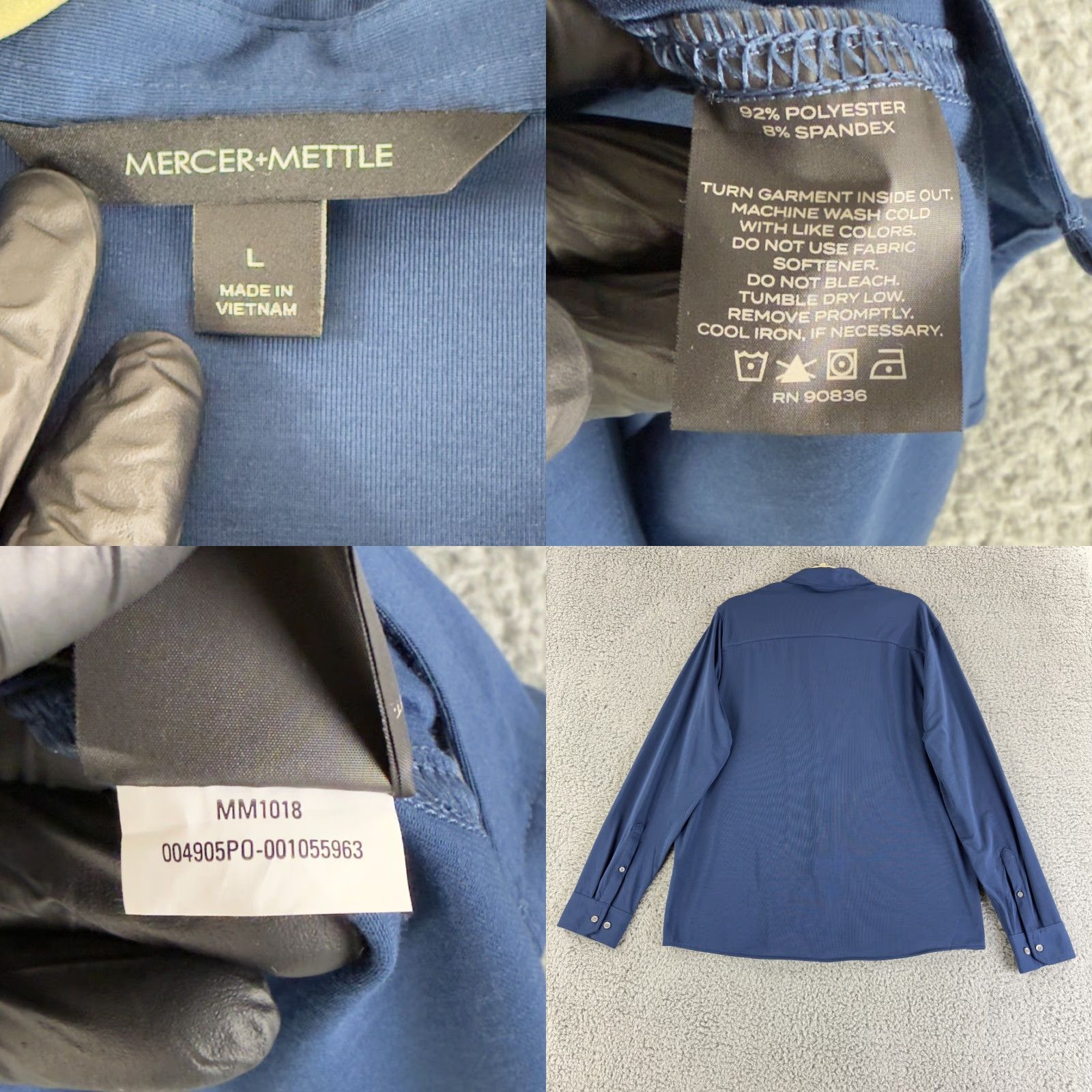 Vintage Mercer+Mettle Stretch Jersey Shirt Mens Large Blue Long Sleeve Button-Down Soft Shirt Mens Large Blue Long Sleeve Button-Down Jersey Shirt Size US L / EU 52-54 / 3 - 8 Thumbnail