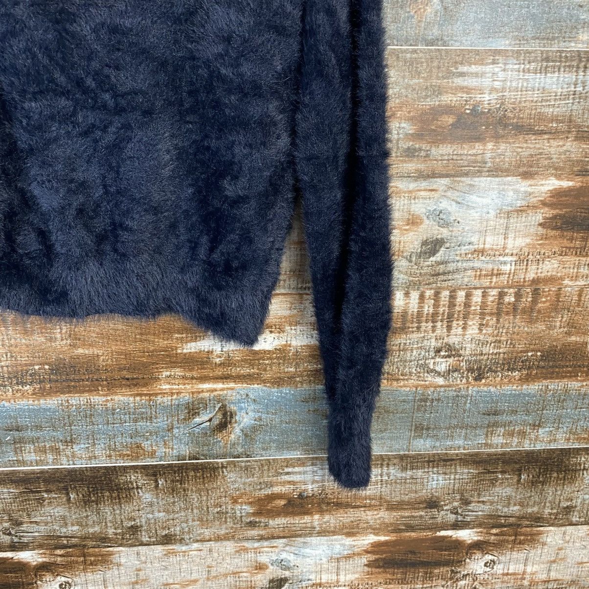 Japanese Brand DL GRL Black Fur shaggy Mohair Knitwear #C1100 Size S / US 4 / IT 40 - 16 Thumbnail