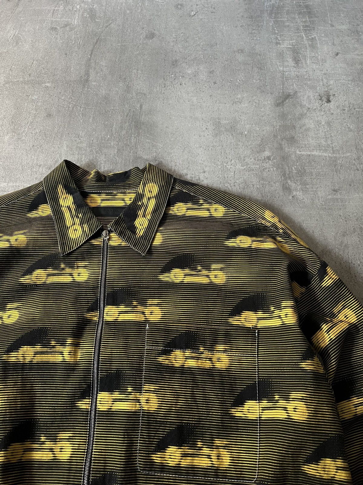 Prada Prada S/S 15 racing all over zip jacket yellow black Size US XL / EU 56 / 4 - 4 Thumbnail