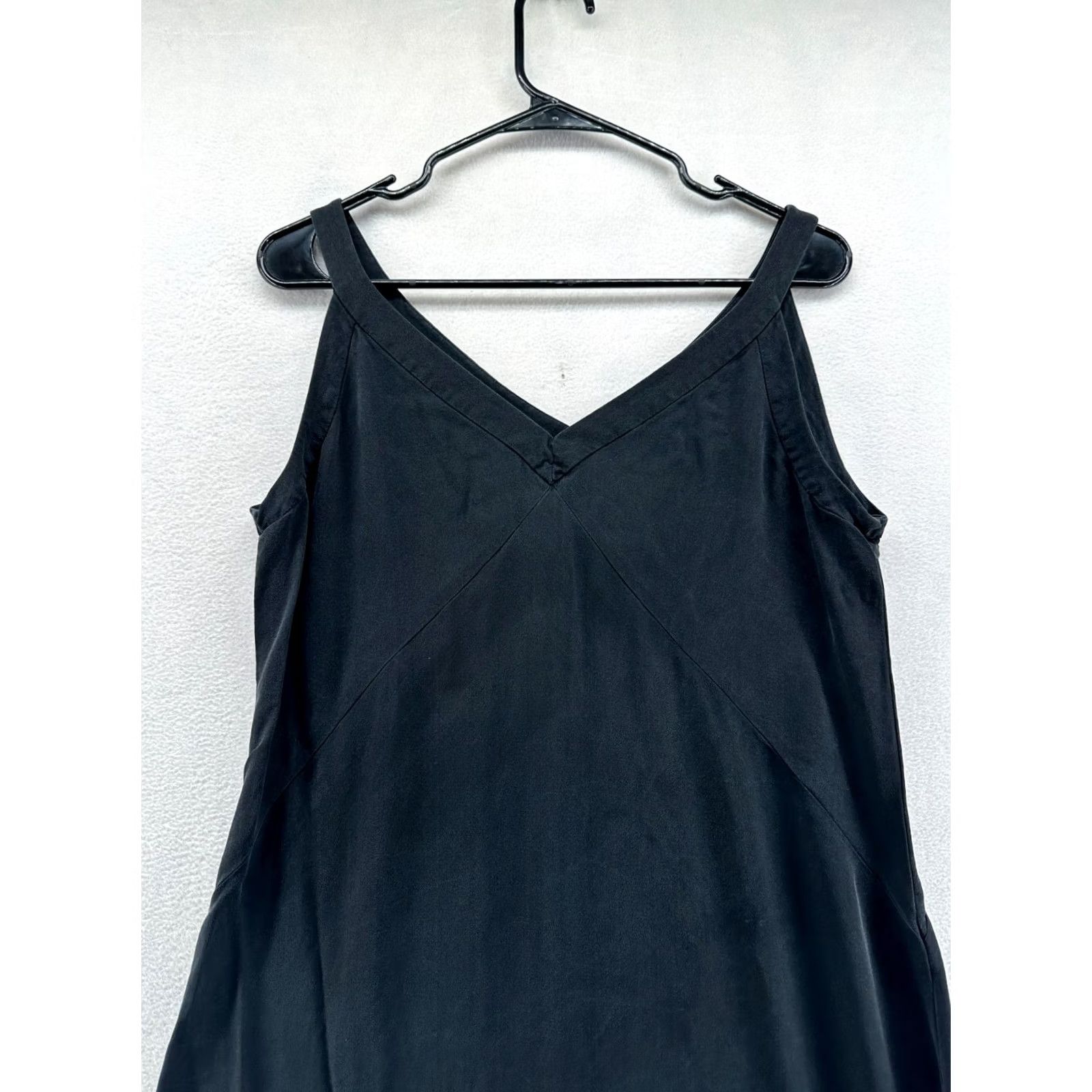 Eileen Fisher VINTAGE? No (excluded) Eileen Fisher A-Line Dress Black Women's M Silk Sleeveless V-Neck Pullover Size M / US 6-8 / IT 42-44 - 5 Thumbnail
