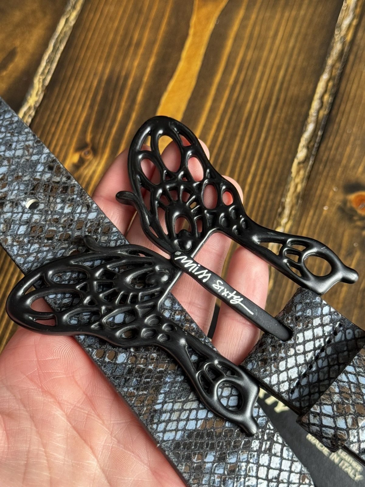 Miss Sixty Miss Sixty Python Leather Y2K 00’s Belt Size ONE SIZE - 9 Thumbnail