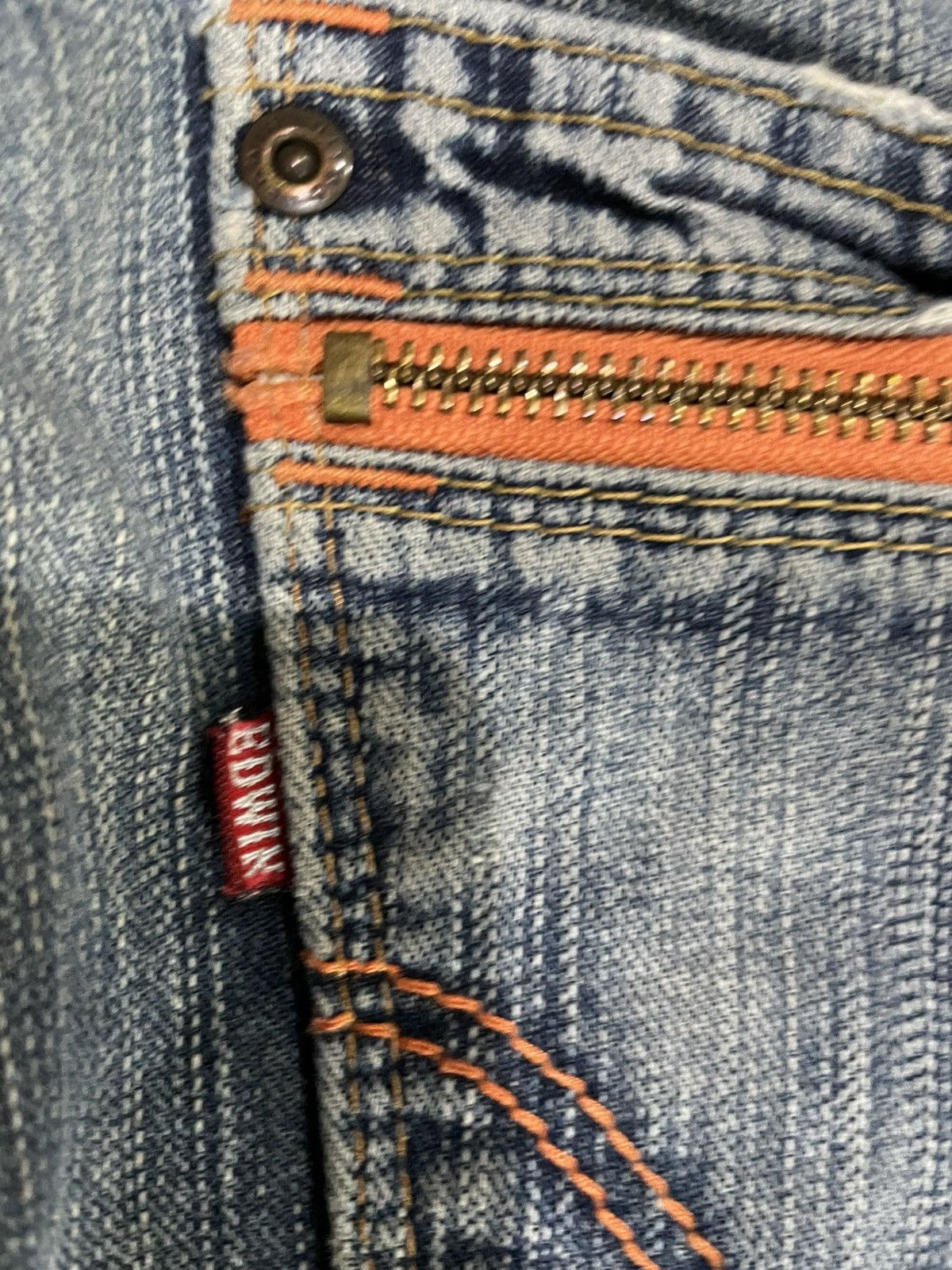 Edwin Vintage Edwin Faded Distress Denim Jeans Size US 33 - 16 Thumbnail