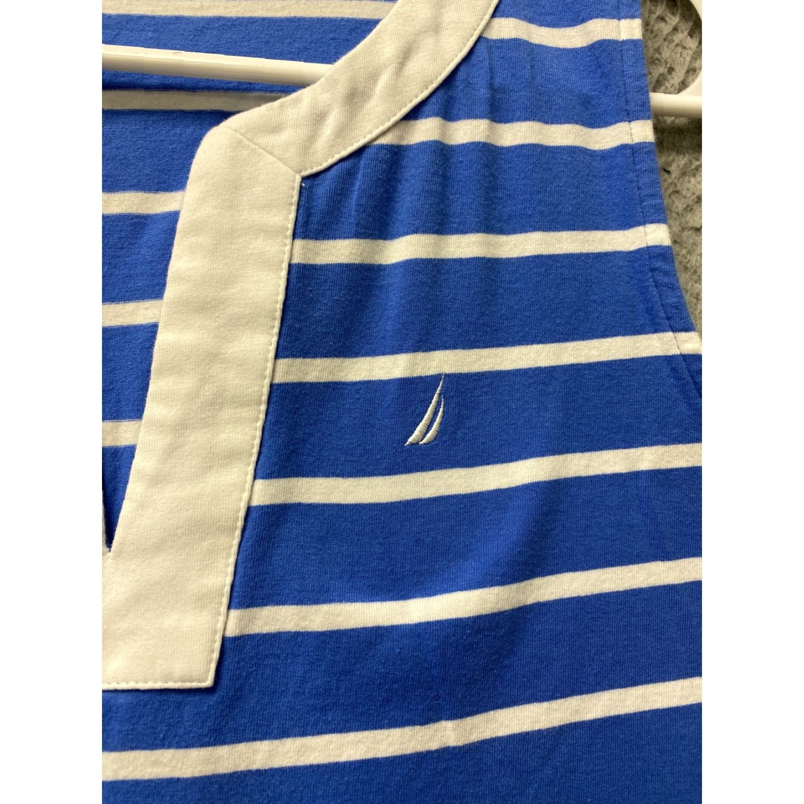 Nautica Nautica Dress Tank Dress Blue Stripe Sleeveless Mini Pullover S Women Short Dress 10436 Size S / US 4 / IT 40 - 2 Thumbnail