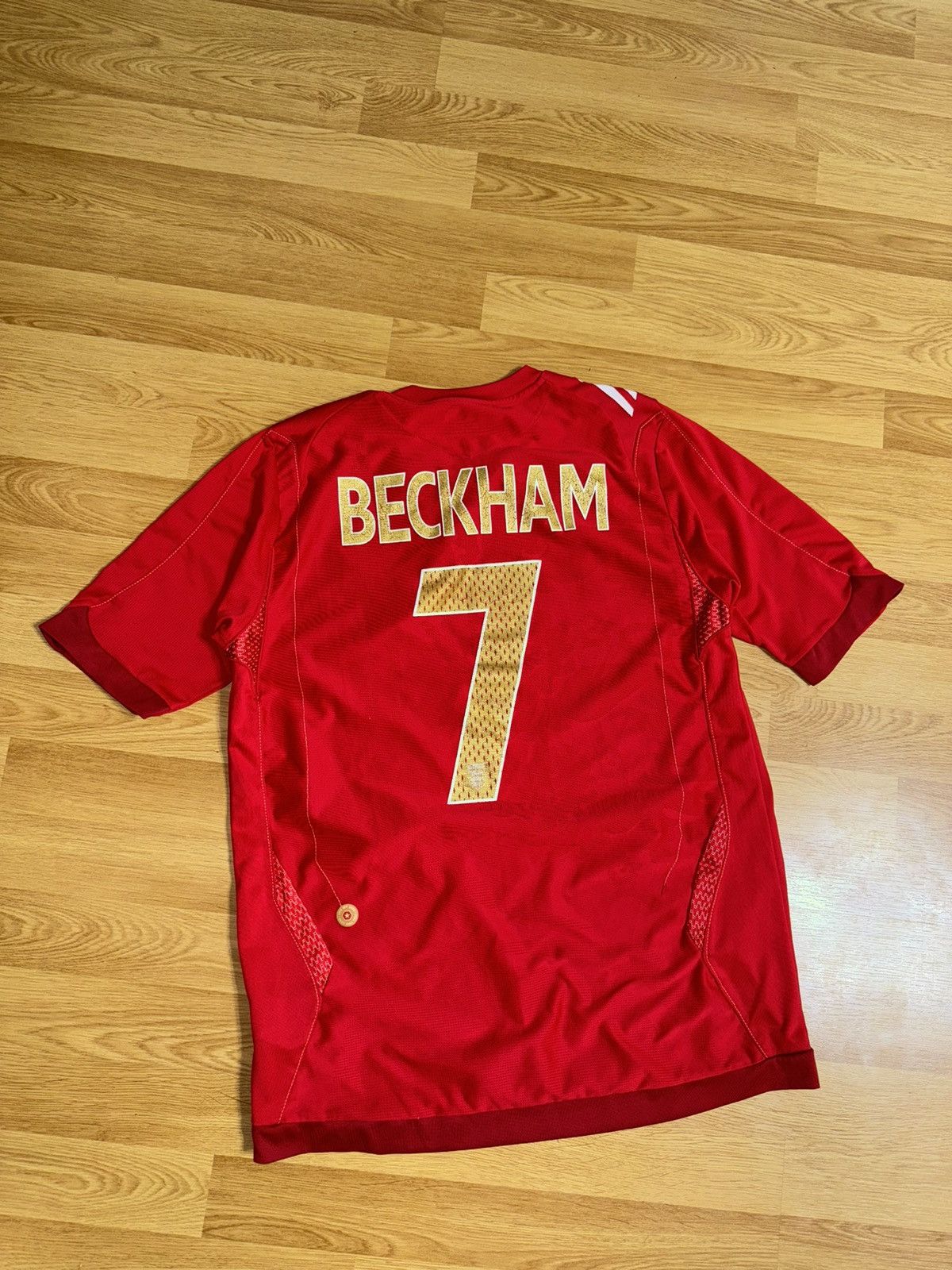 ENGLAND UMBRO 2006/2008 FOOTBALL AWAY JERSEY #7 BECKHAM