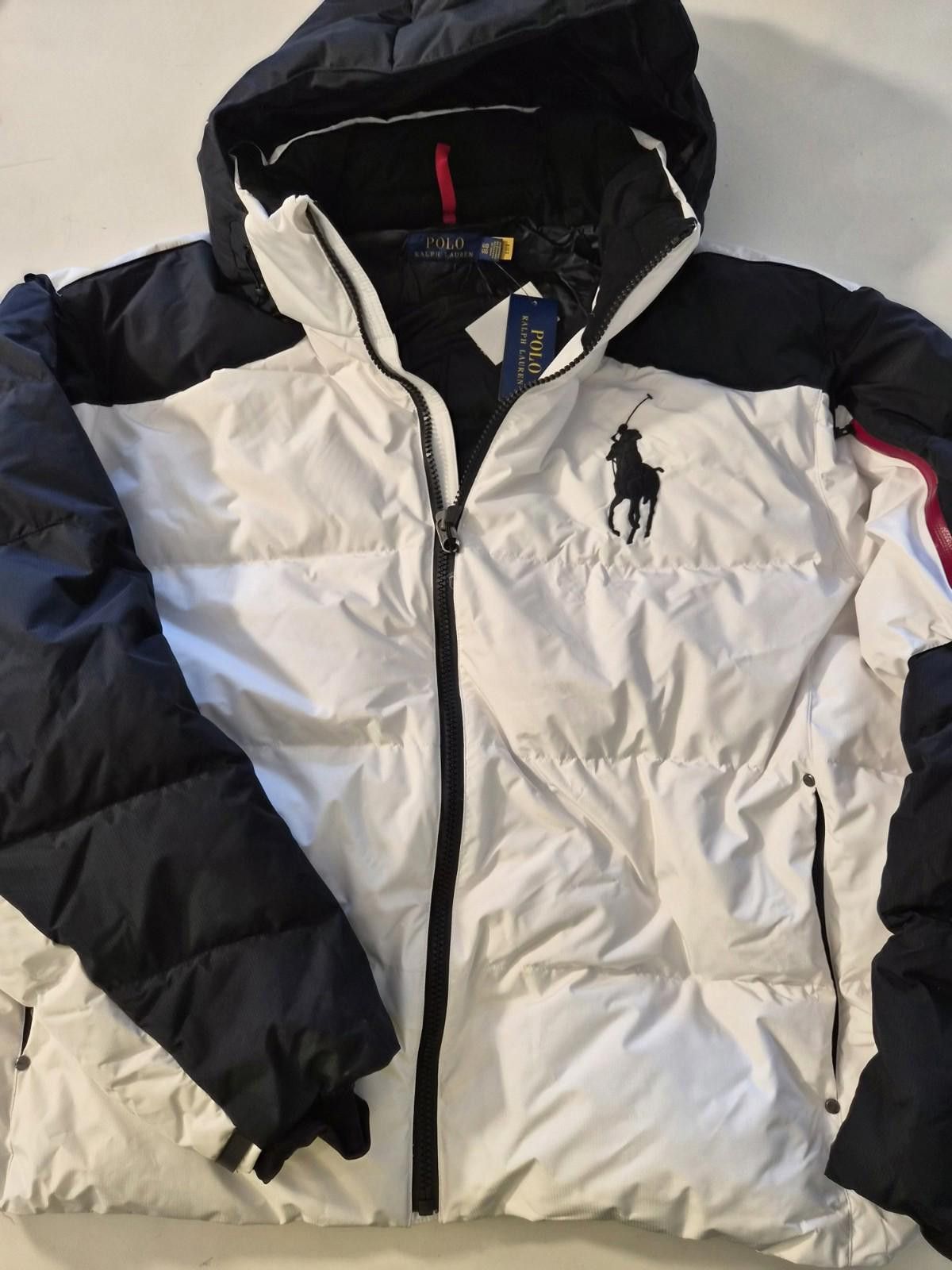 Polo Ralph Lauren POLO RALPH LAUREN Men’s Big Pony Down Jacket White Black 4XB Size US XXL / EU 58 / 5 - 1 Thumbnail