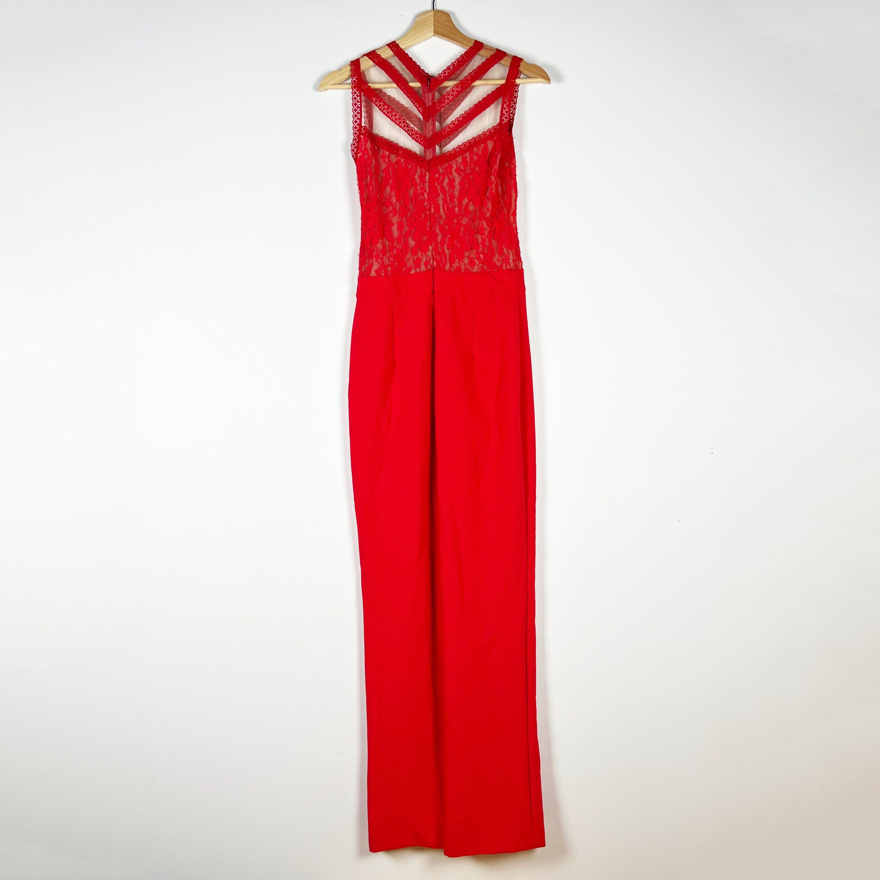Karina Grimaldi Karina Grimaldi Liguria Red Lace Bodice Semi Size 25" / US 0 / IT 36 - 3 Thumbnail