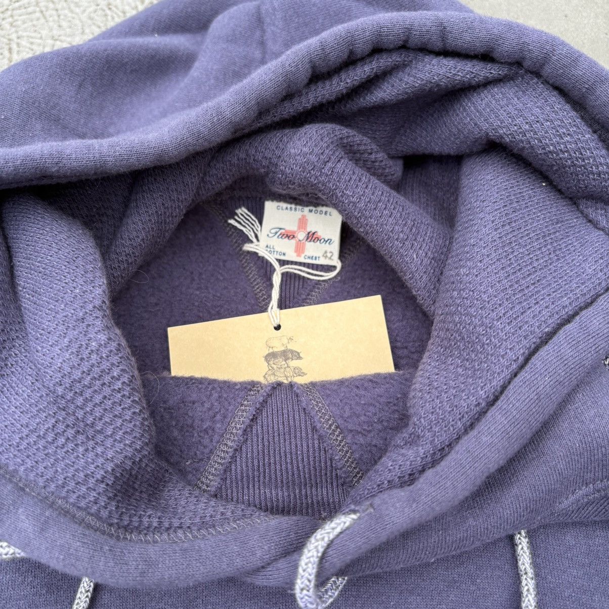 Japanese Brand Two moon “V-gusset” hooded sweatshirt navy hoody L Size US L / EU 52-54 / 3 - 10 Thumbnail