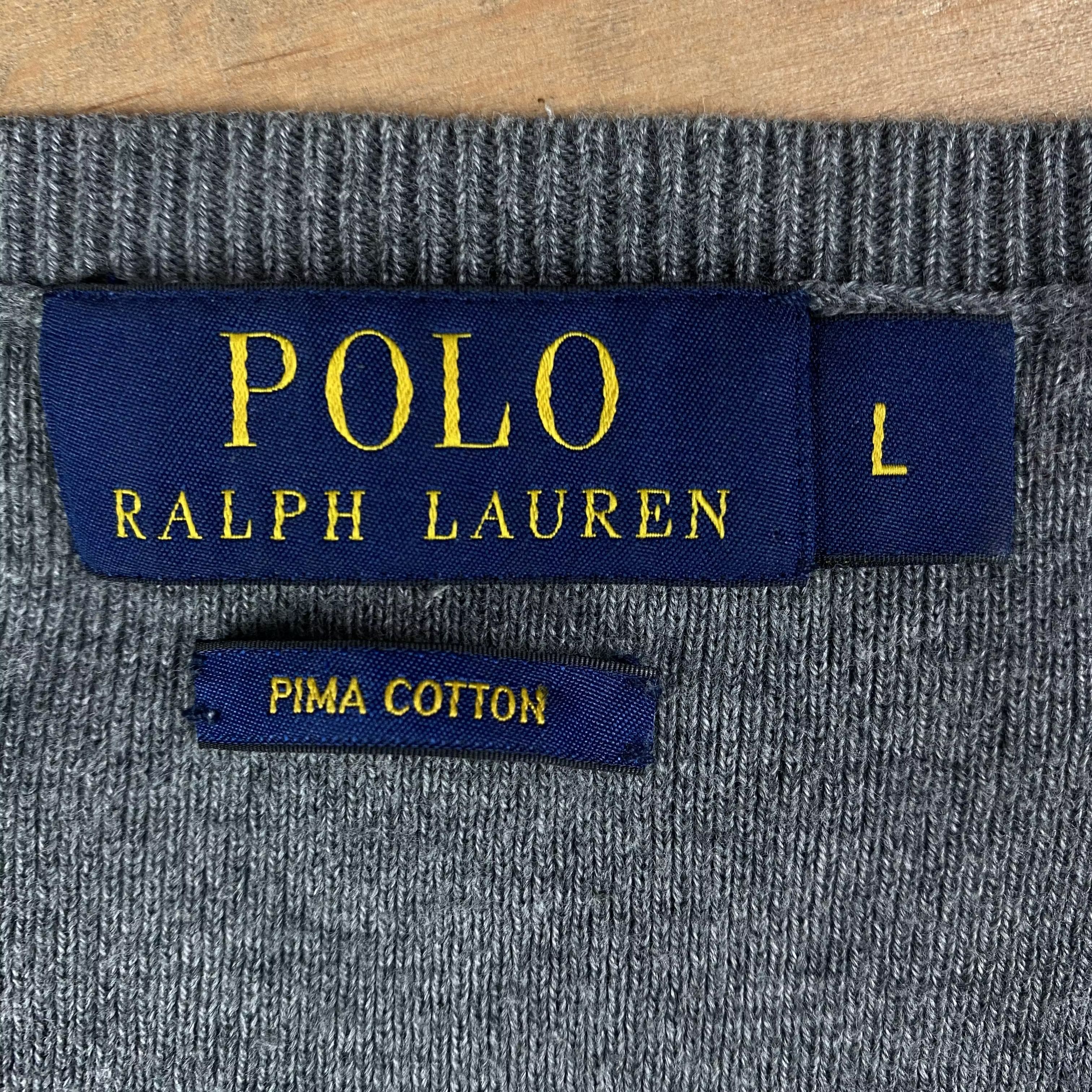 Polo Ralph Lauren × Ralph Lauren Mens Jumper V Neck Polo Ralph Lauren Pima Cotton Size L Size US L / EU 52-54 / 3 - 4 Thumbnail