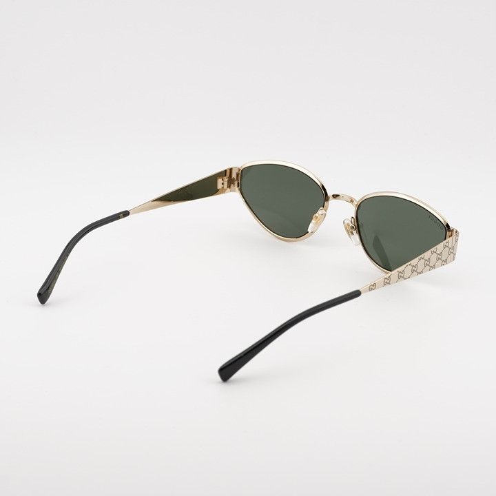 Gucci Gucci GG1853S 001 Sunglasses Gold Oval Frame, Grey Lenses Size ONE SIZE - 5 Thumbnail