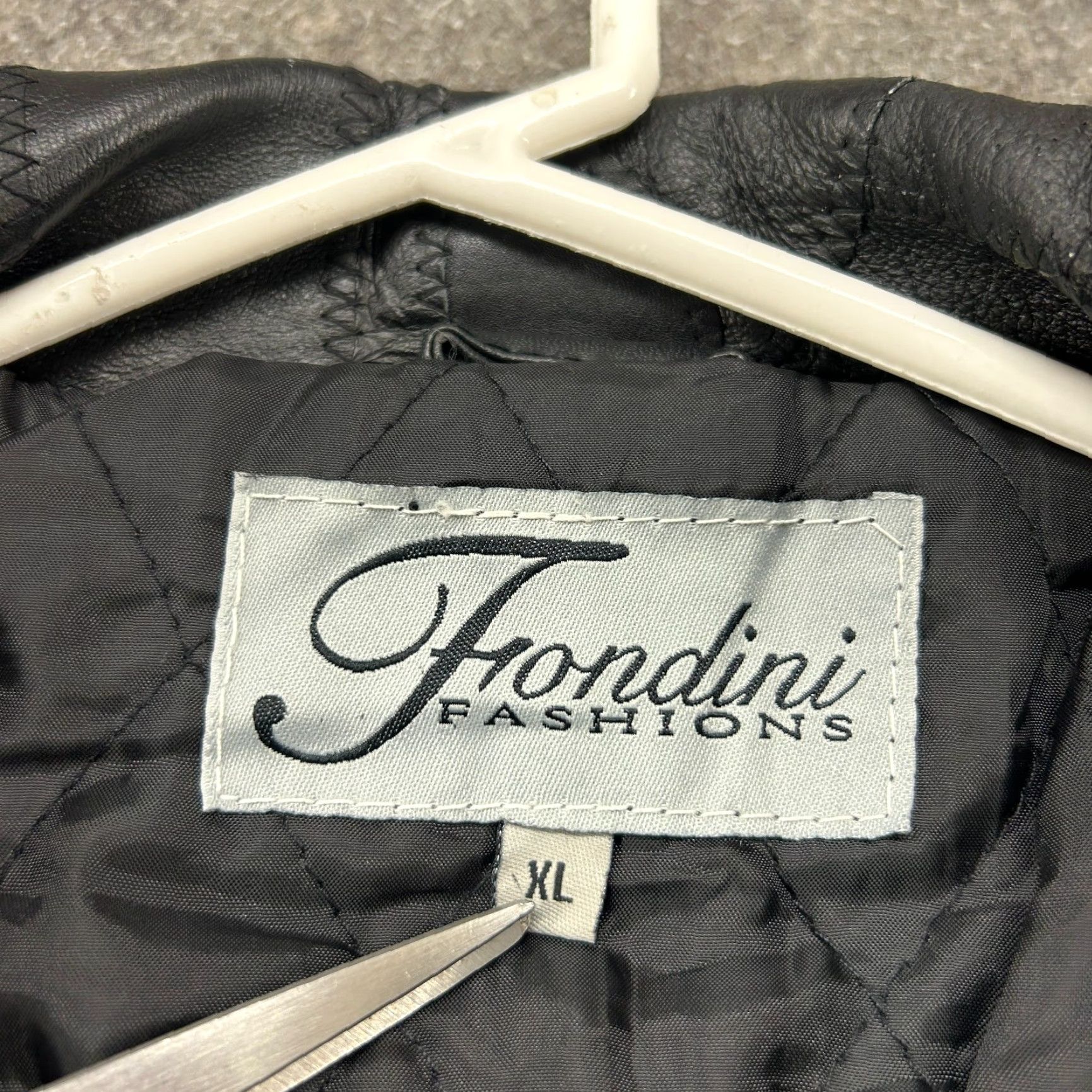 Vintage VINTAGE Fondini Fashions Jacket Mens XL Black Bomber Leather Patchwork Size US XL / EU 56 / 4 - 7 Thumbnail