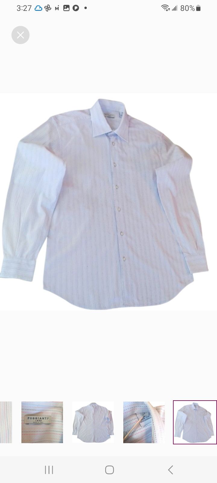 Other POGGIANTI 1958 Multithread Striped Long Sleeve Shirt Size US L / EU 52-54 / 3 - 1 Thumbnail