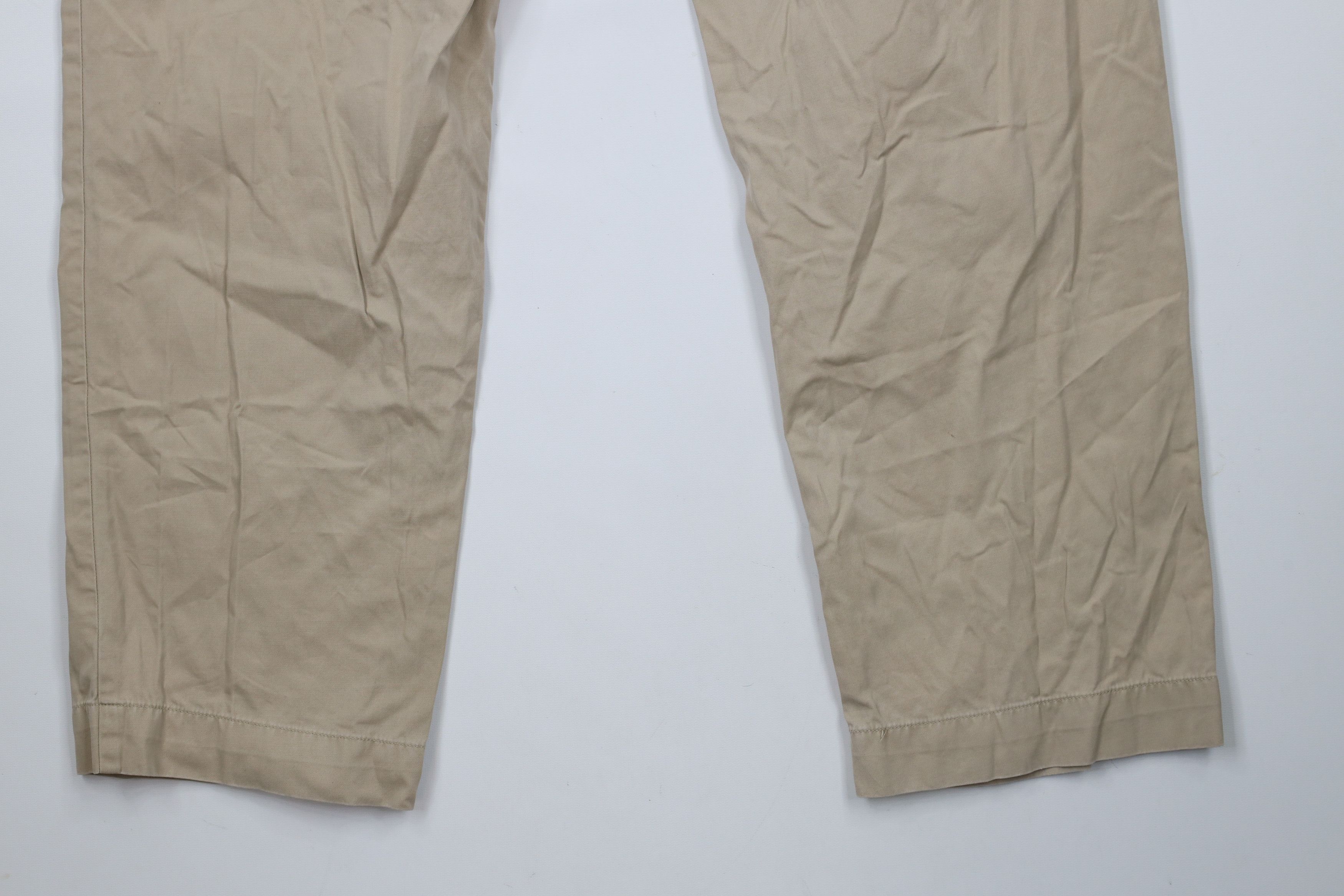 Ralph Lauren × Vintage Vintage 90s Ralph Lauren Wide Leg Chino Pants Cotton Beige Size US 33 - 10 Thumbnail