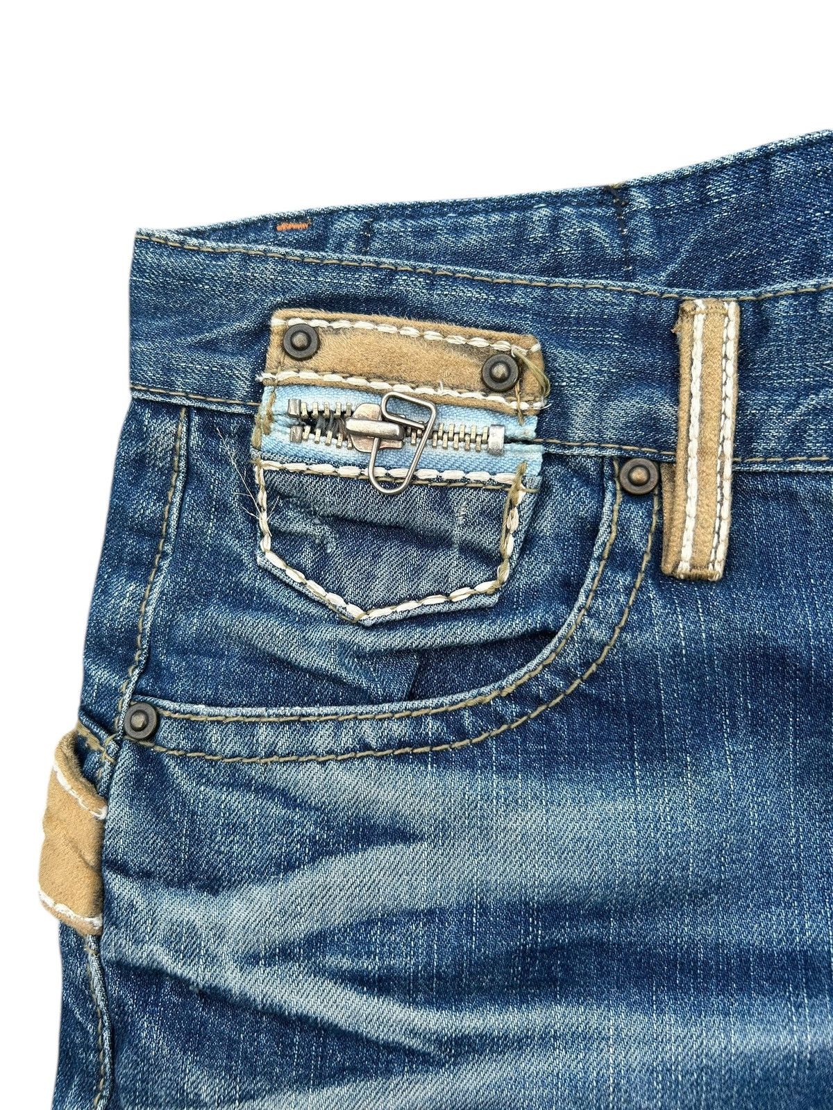 Kapital Yoshitomo Nara Lolita Buckle Back Distressed Denim Jeans Size US 36 / EU 52 - 5 Thumbnail