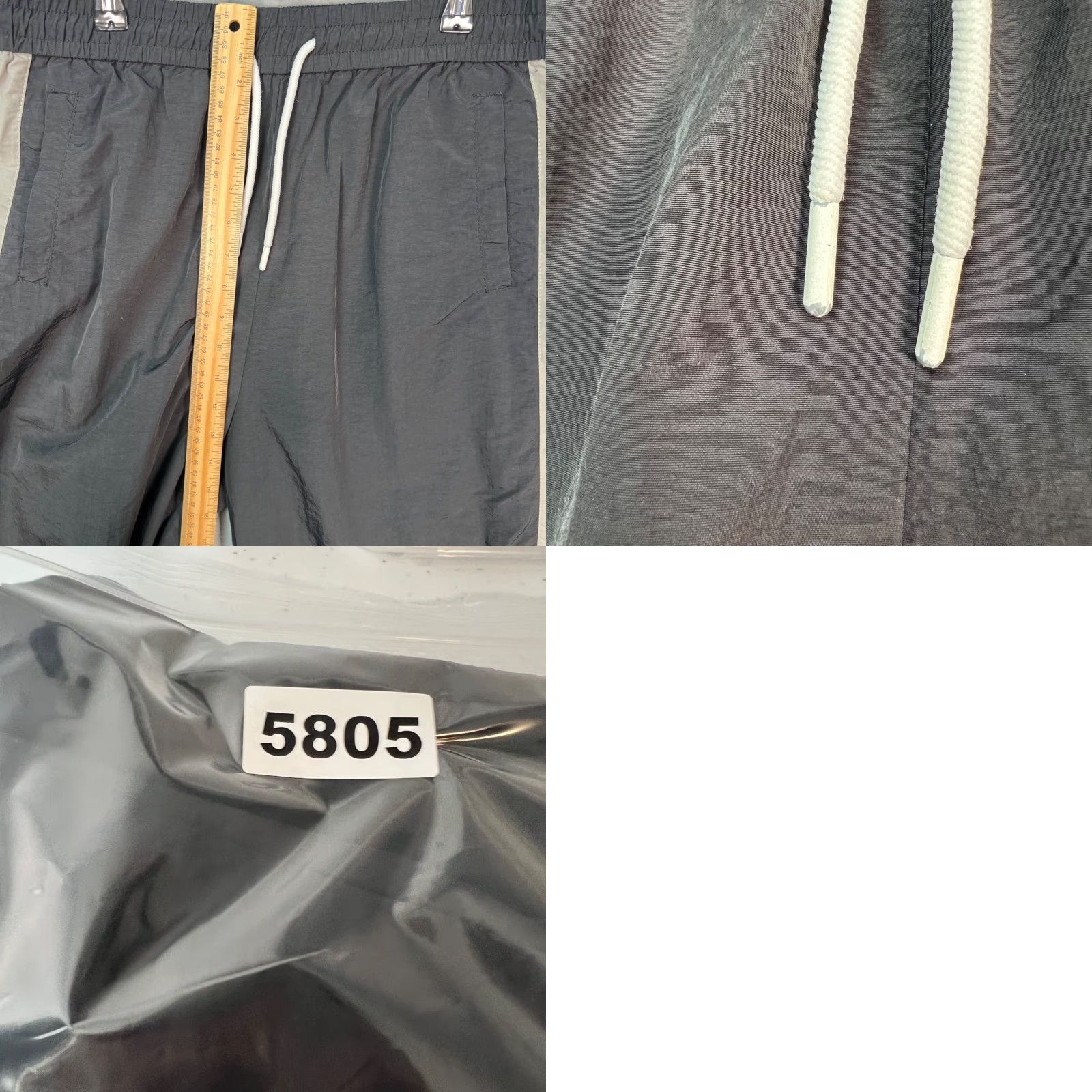 Vintage Elfric Eden Womens Large Black Beige Nylon Wide-Leg Track Pants Windbreaker Pants Mens? Womens Size 36" / US 14 / IT 50 - 8 Thumbnail