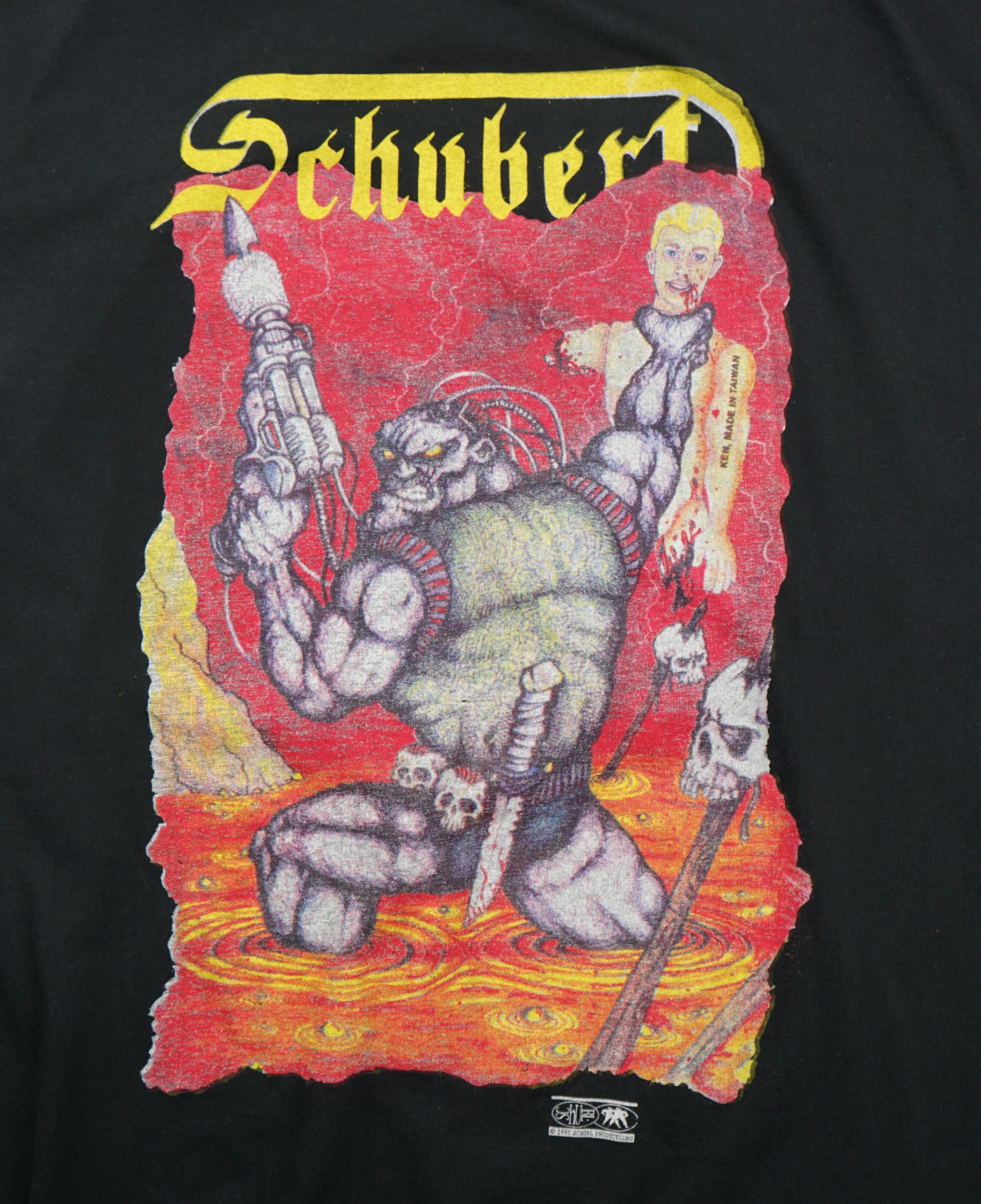 Band Tees × Vintage Vintage 1995 Schubert Band Heavy Metal T-Shirt Size US XL / EU 56 / 4 - 2 Thumbnail