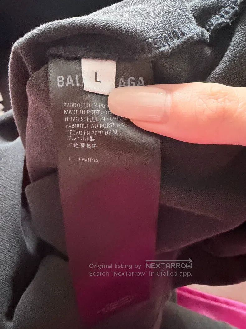 Balenciaga Balenciaga Logo logo printed solid color round neck short Size US L / EU 52-54 / 3 - 5 Thumbnail