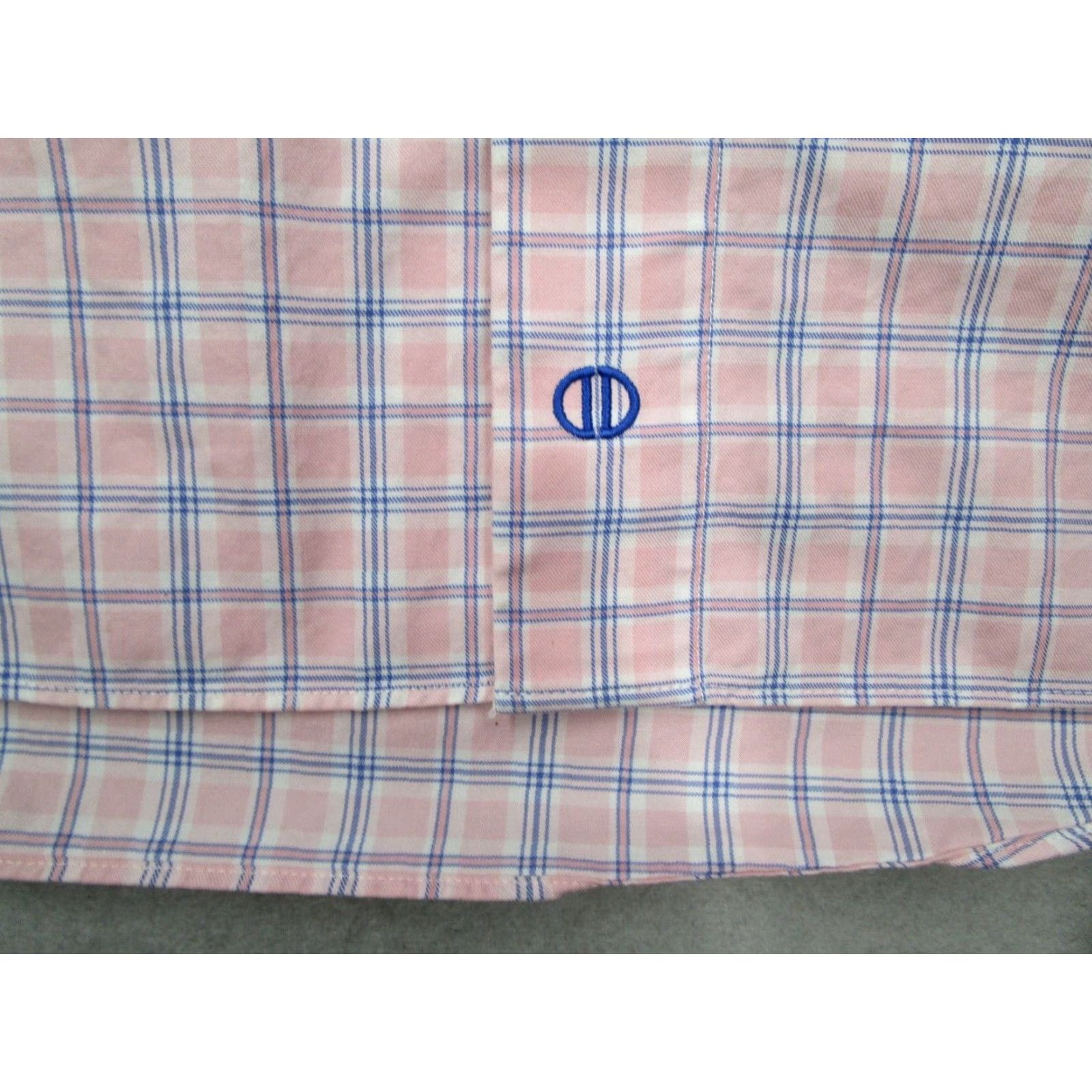 David Donahue VINTAGE David Donahue Dress Shirt Men 17 34 Pink Check Long Sleeve Business Casual Wedding Designer Size 34R - 3 Thumbnail