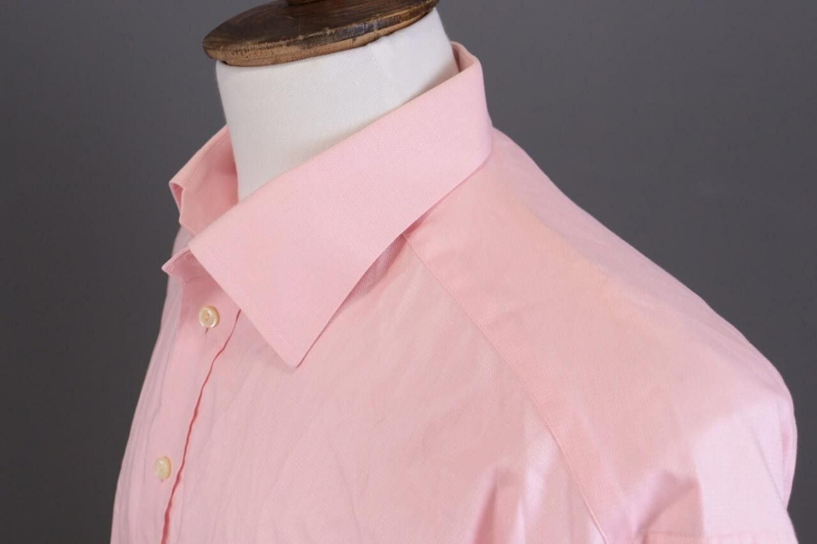 Eton Eton Wrinklefree Cotton Pink Down Shirt 46 / 18 Size US M / EU 48-50 / 2 - 6 Thumbnail