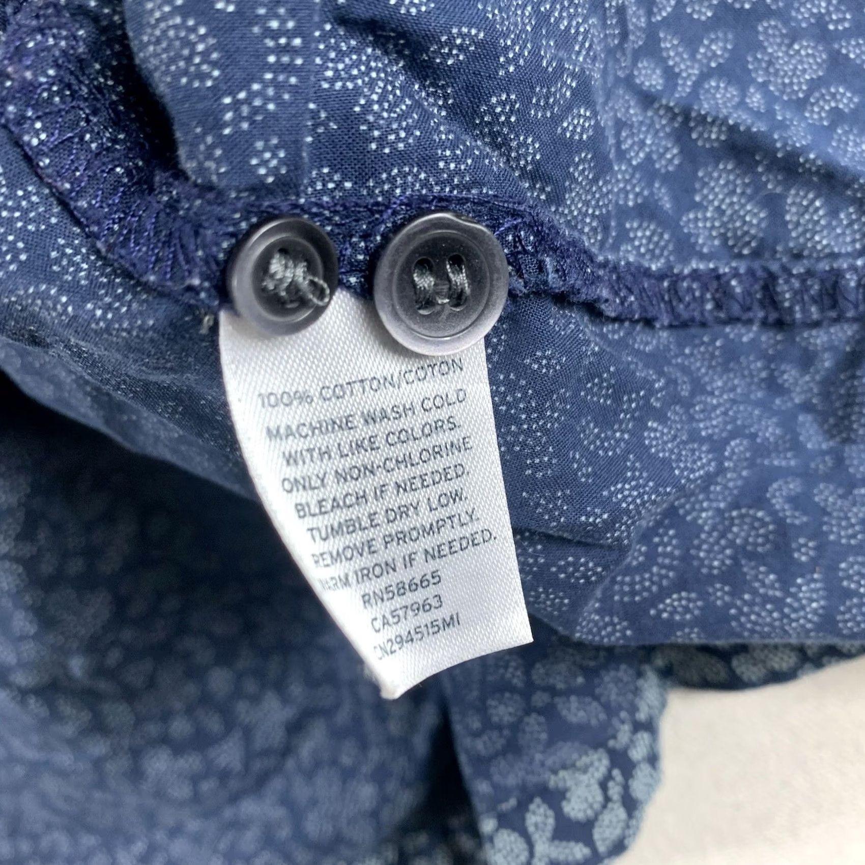 Vintage CASLON BUTTON UP SHIRT WOMENS SMALL BLUE FLORAL LONG-SLEEVE COLLAR Size S / US 4 / IT 40 - 4 Thumbnail