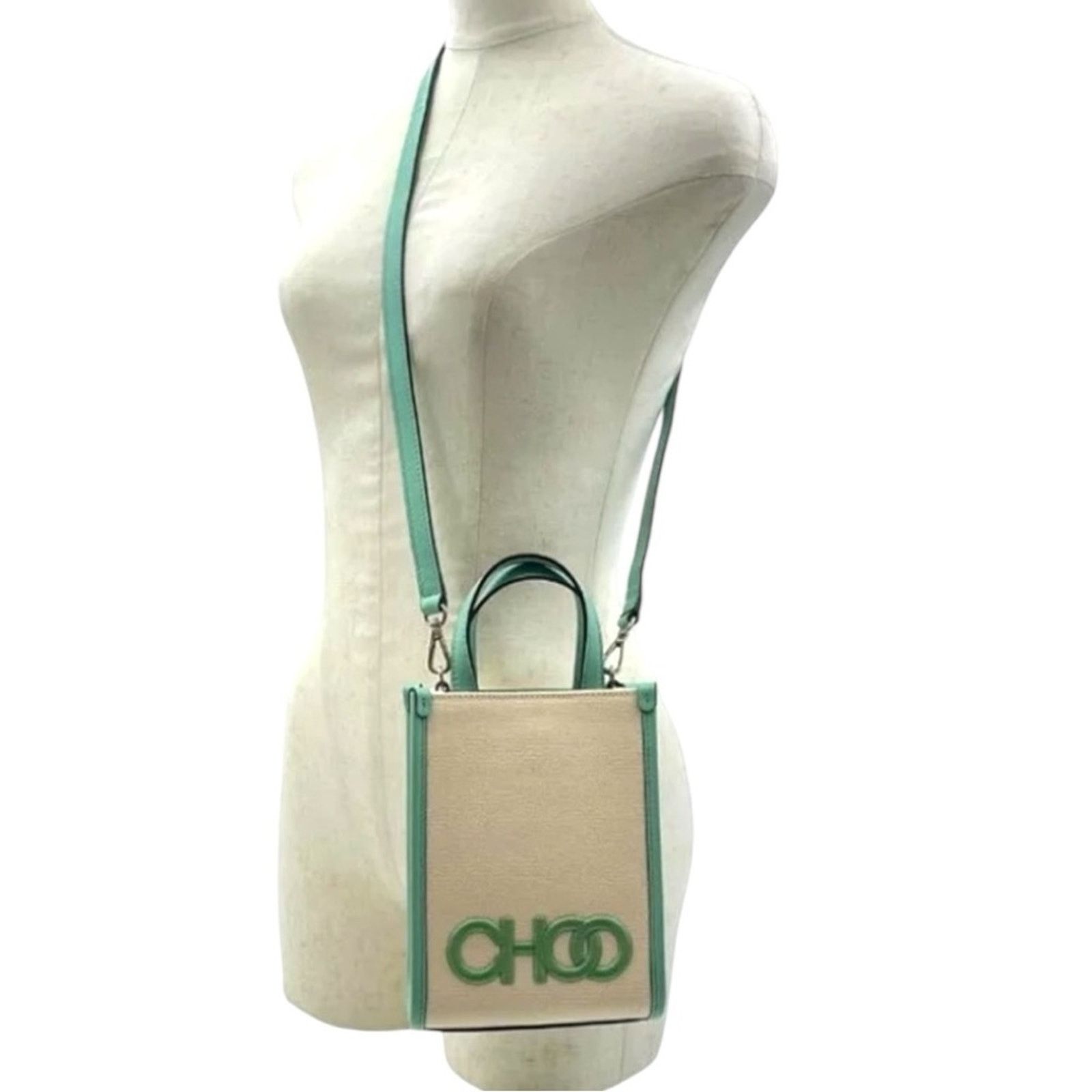 Jimmy Choo Jimmy Choo Mini Tote Crossbody Antique Jade NWT Size ONE SIZE - 6 Thumbnail