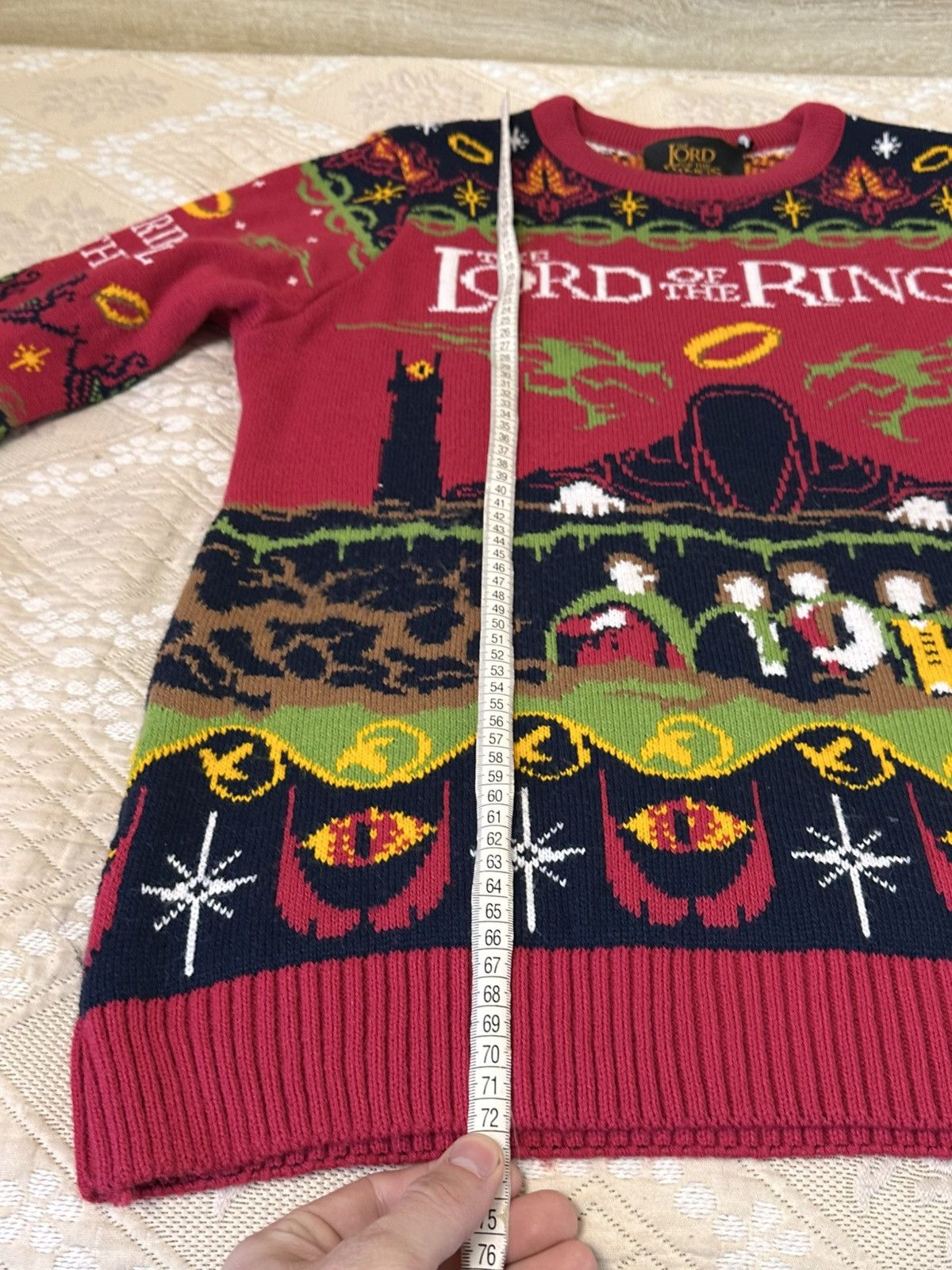 Vintage 🔥 Lord of the Rings Epic Art Movie Sweater Pullover Shirt Size US L / EU 52-54 / 3 - 8 Thumbnail