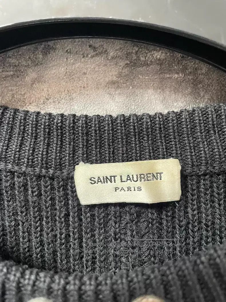 Saint Laurent Paris Saint Laurent Paris Studded Round Neck Knit Sweater Size US XL / EU 56 / 4 - 4 Thumbnail