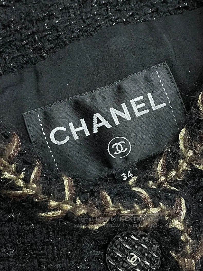 Chanel Chanel Forest Series Black Gold Coat Size XXS / US 00 / IT 34 - 7 Thumbnail