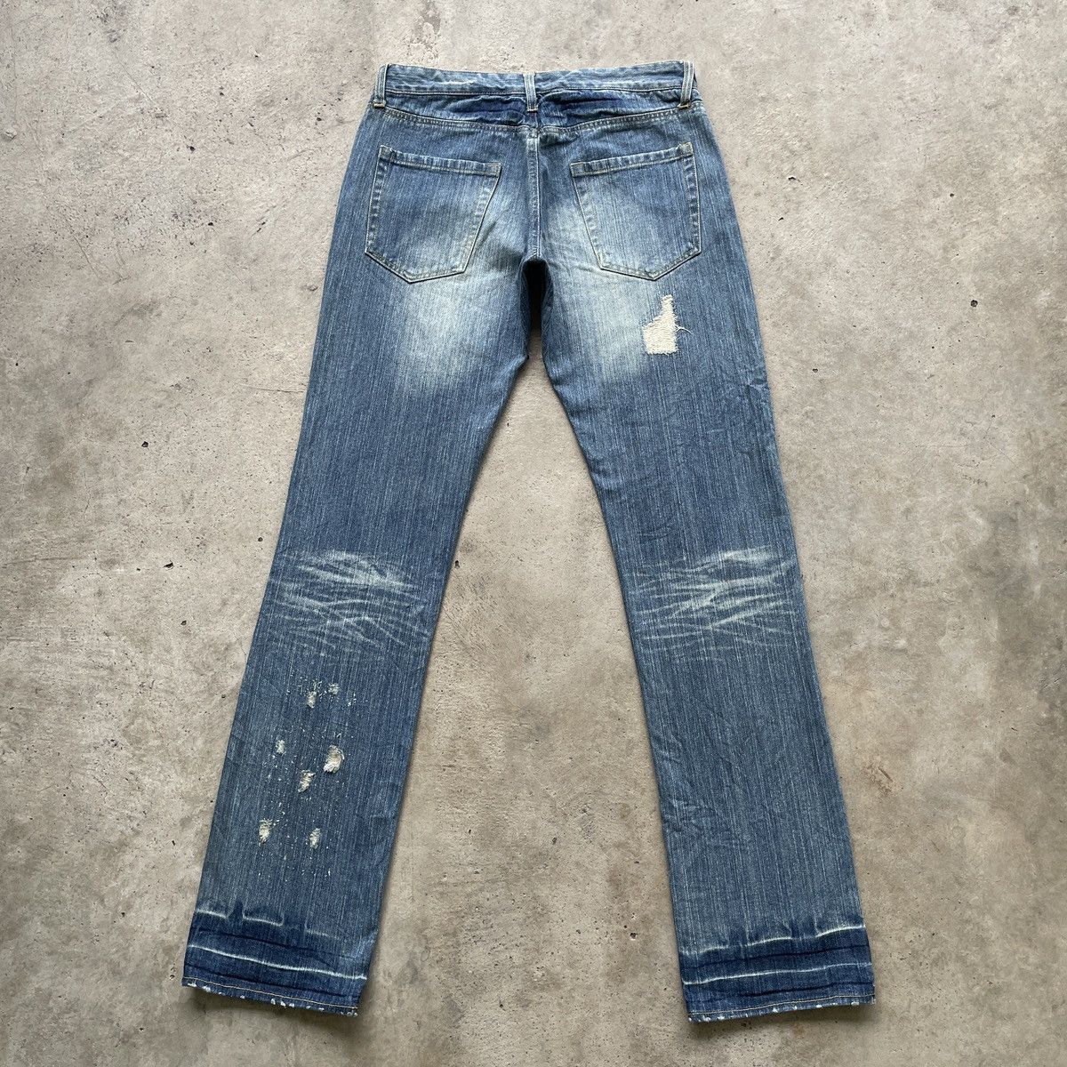 Japanese Brand × Jean Vintage Japan Armee Francaise Patch Faded Jeans Pants Denim Size US 32 / EU 48 - 10 Thumbnail
