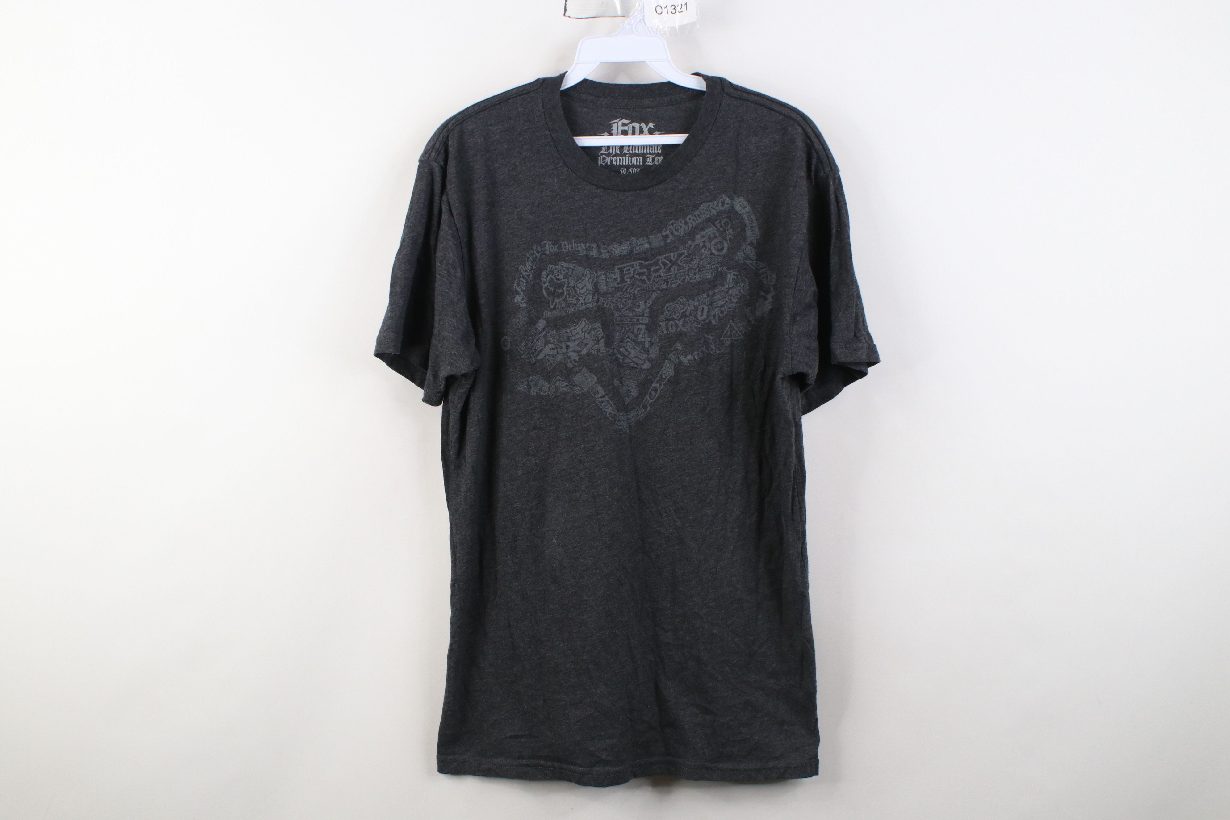 Fox Racing Vintage Y2K Fox Racing Big Logo Jersey Knit T-Shirt Gray Size US M / EU 48-50 / 2 - 1 Thumbnail