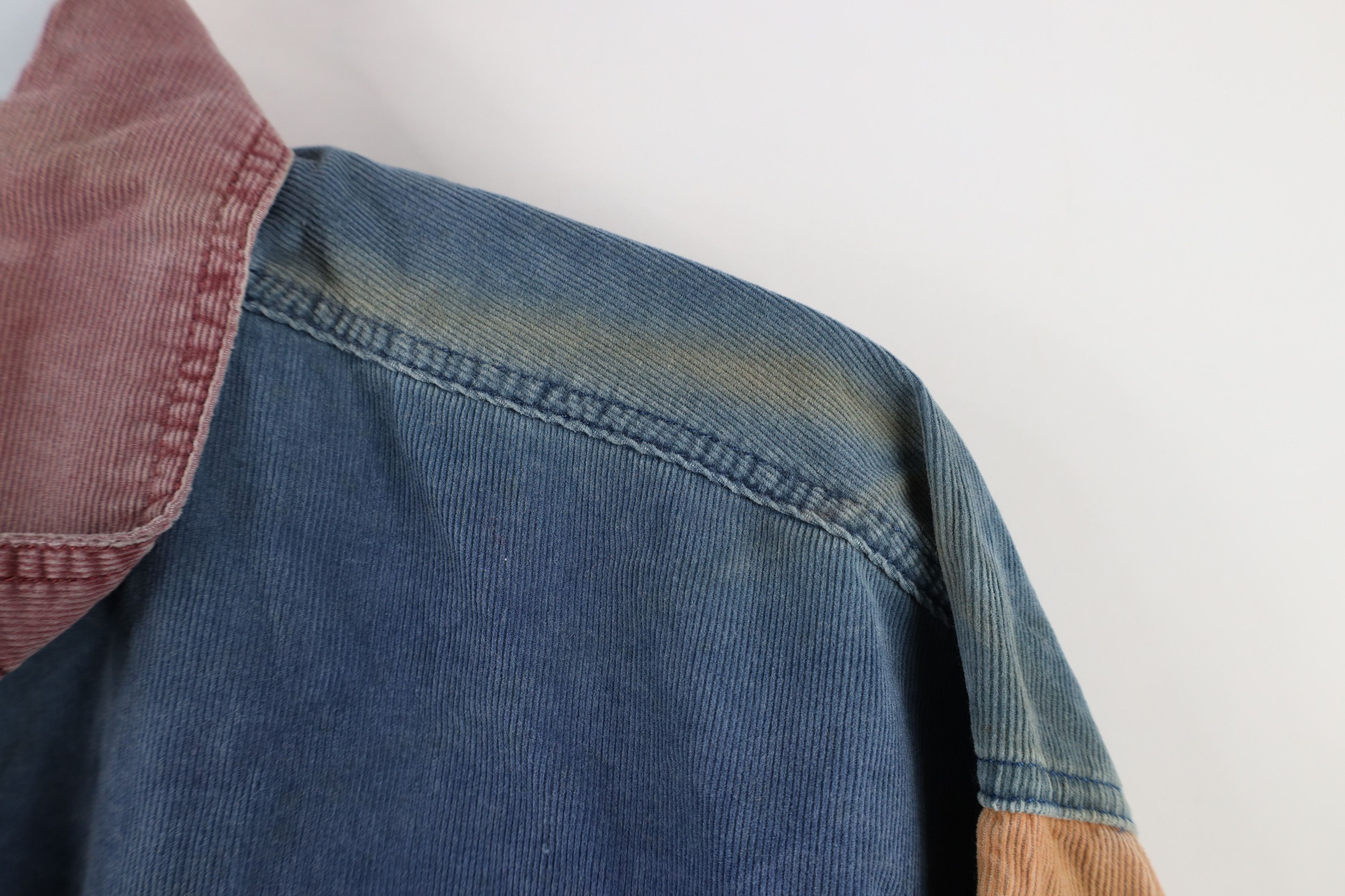 Vintage Deadstock Vintage 90s Streetwear Block Corduroy Button Shirt Size S / US 4 / IT 40 - 6 Thumbnail