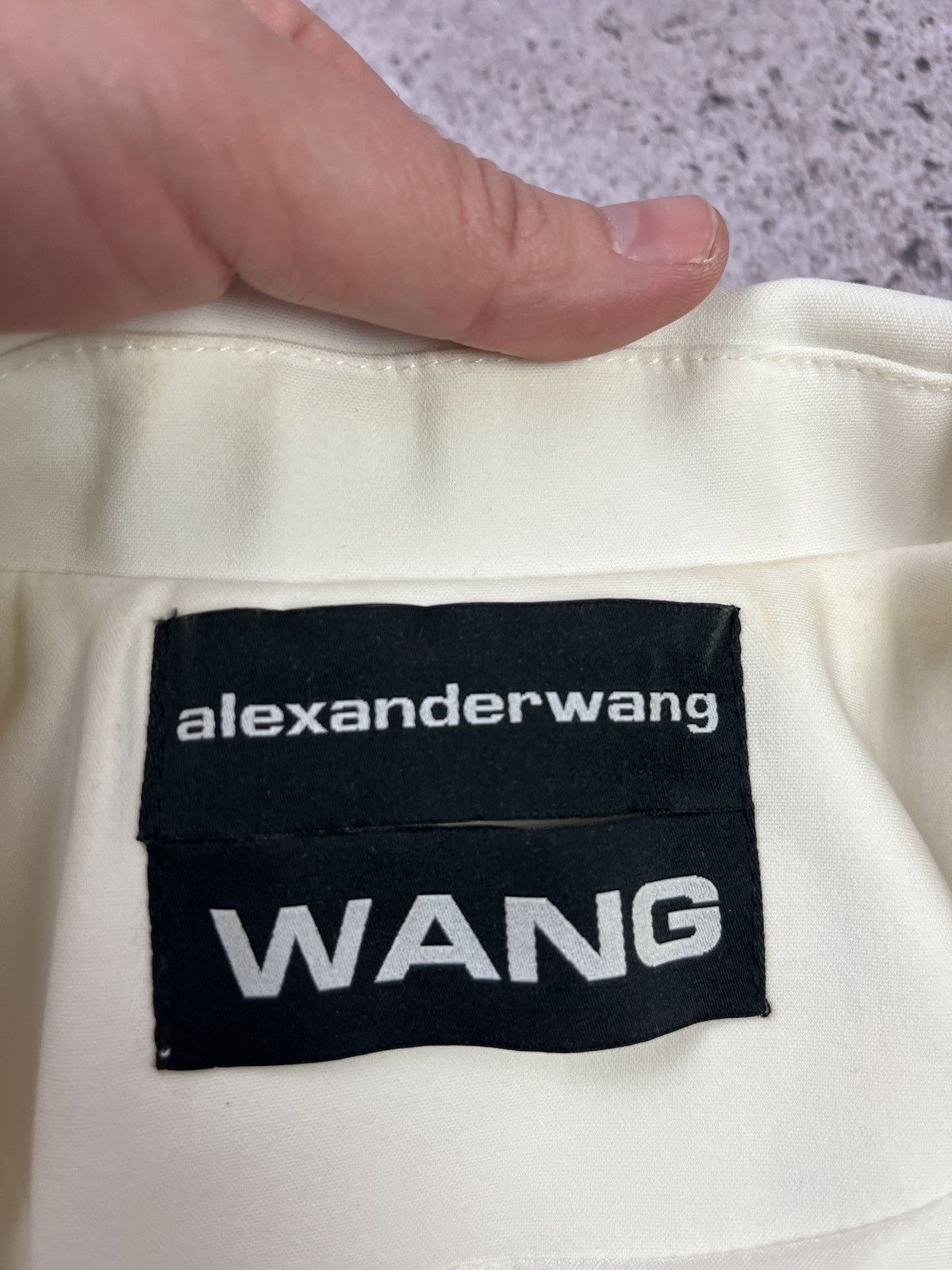 Alexander Wang Cropped Blazer Cream Logo Hardware Jacket Designer Zip Size S / US 4 / IT 40 - 6 Thumbnail