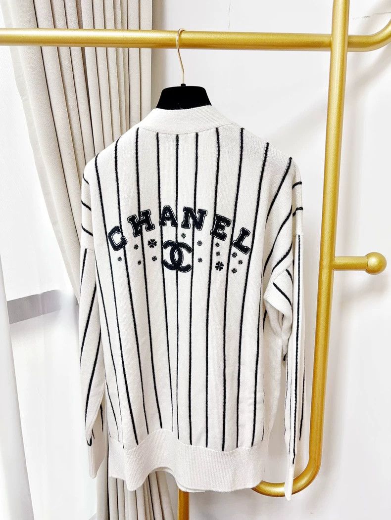 Chanel Chanel 23P black and white color block vertical stripe let Size M / US 6-8 / IT 42-44 - 3 Thumbnail