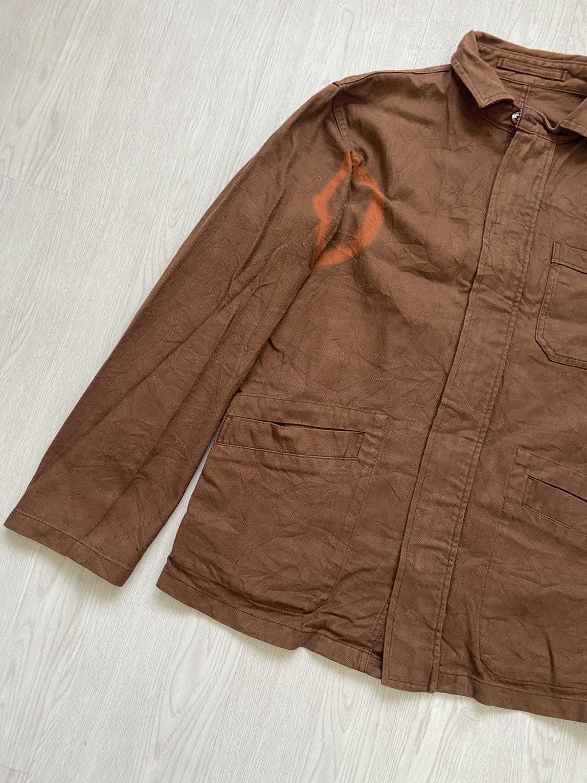 CABANE de ZUCCa × Issey Miyake Vintage 2000’s Zucca Travail Spiral Design Chore Jacket Size US M / EU 48-50 / 2 - 3 Thumbnail