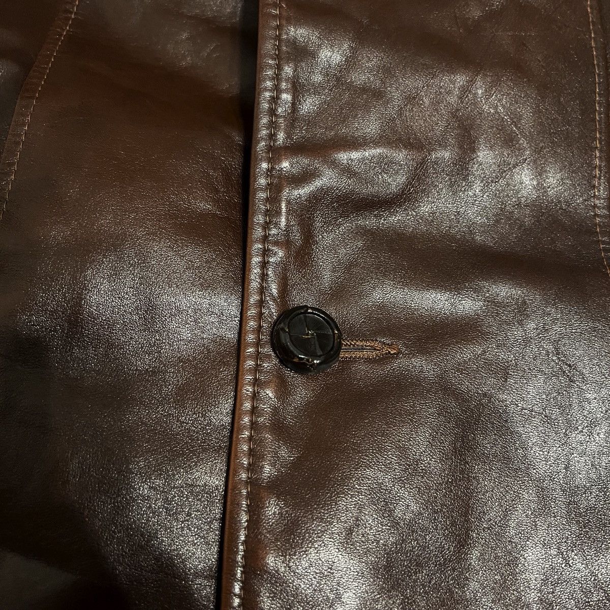 Sears Sears The Leather Shop Vintage Brown Leather Coat Size 46 Size US XL / EU 56 / 4 - 6 Thumbnail