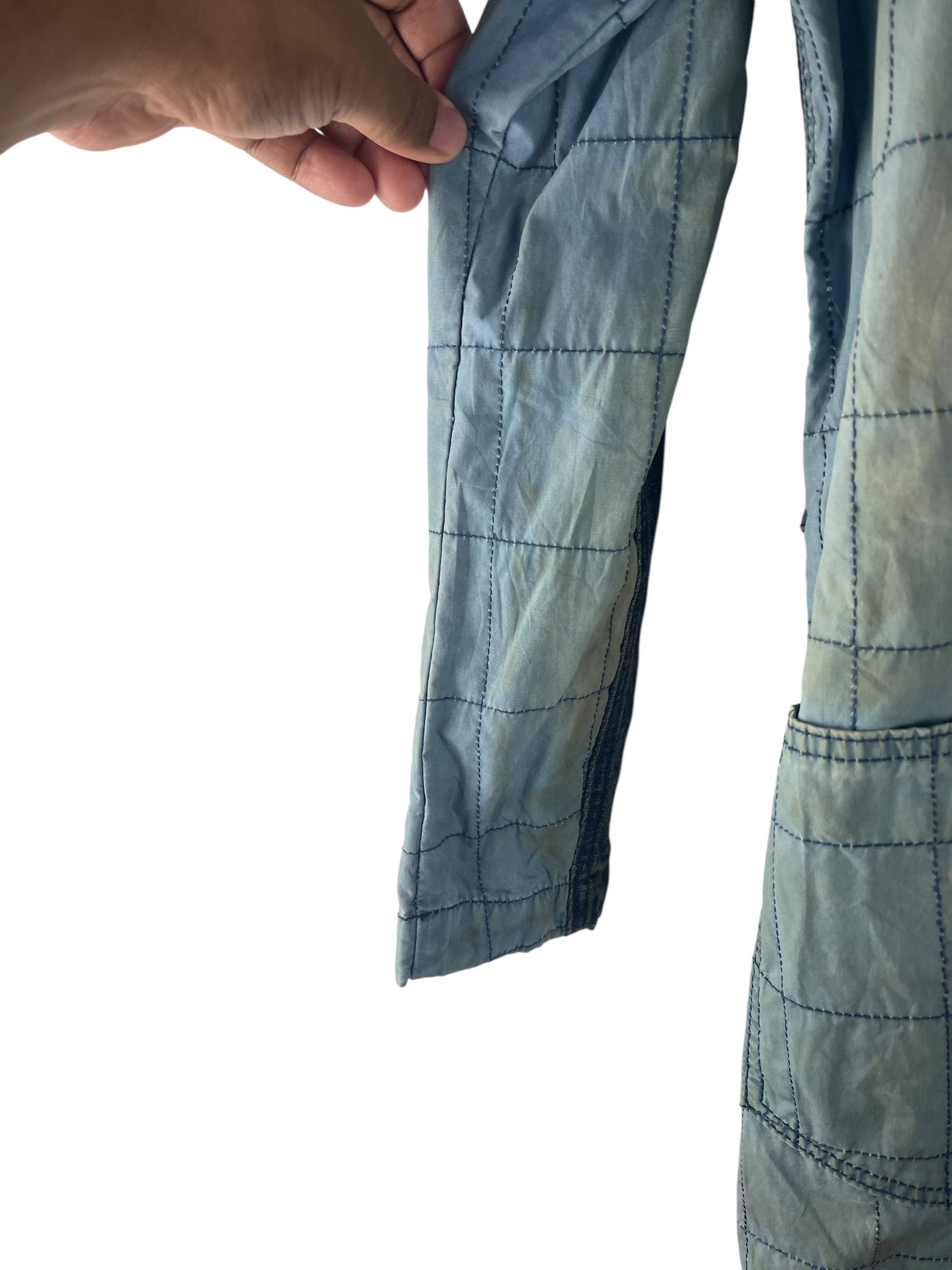 Ne-Net Ne-net Patchwork Denim Long Coat Quilted Panel Belted Back Size US S / EU 44-46 / 1 - 8 Thumbnail