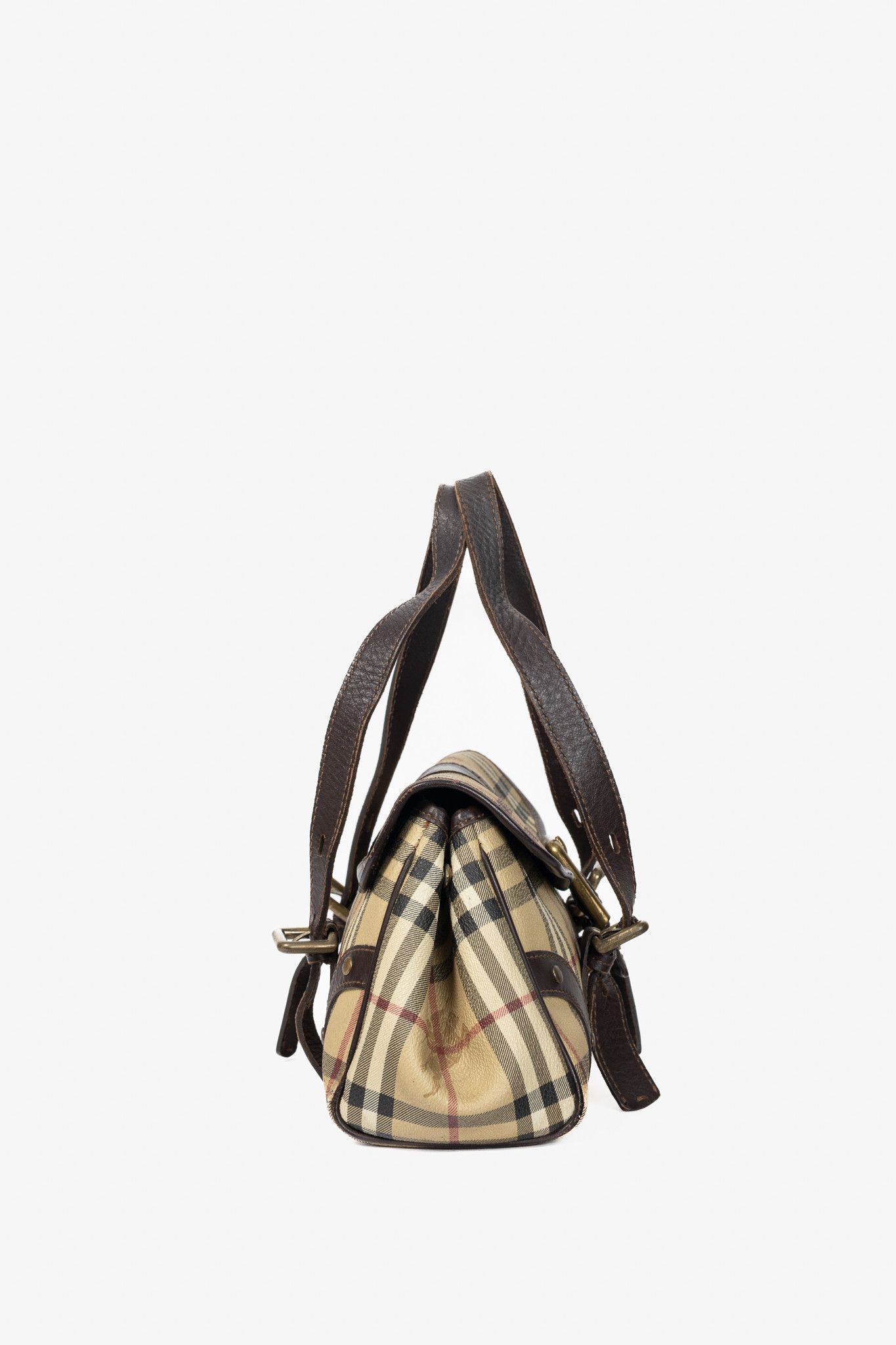 Burberry Burberry Haymarket Check Buckle-Flap Handbag Size ONE SIZE - 3 Thumbnail