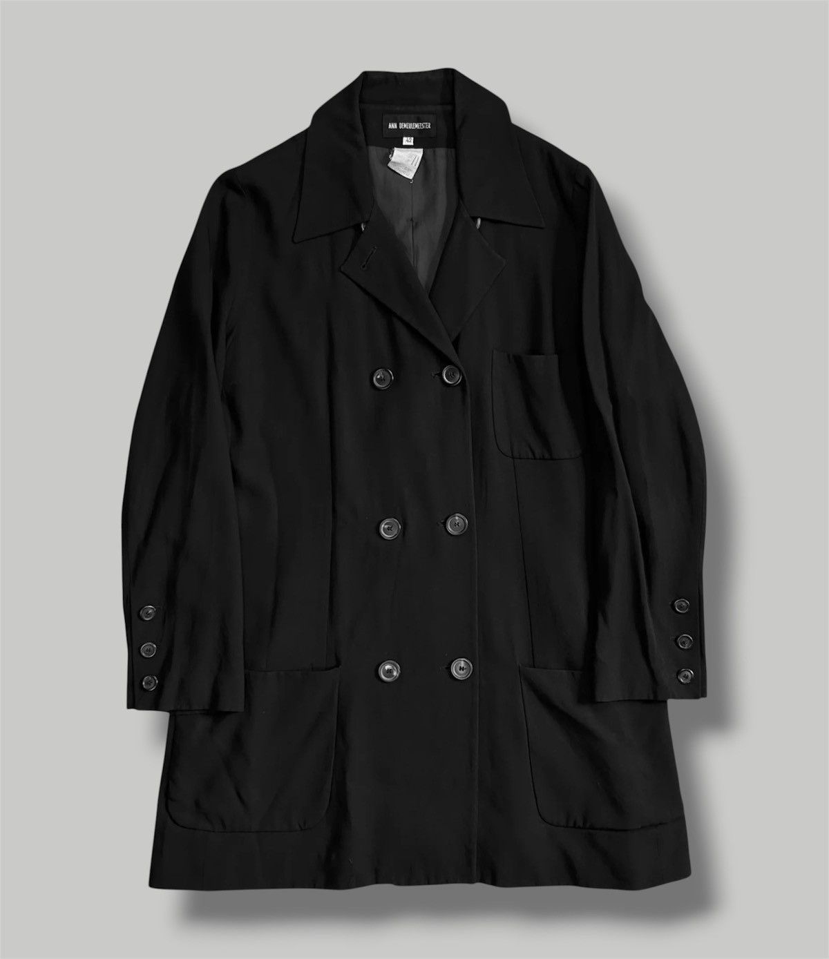 Ann Demeulemeester Ann Demeulemeester SS09 Fluid Double Breasted Coat Size US S / EU 44-46 / 1 - 2 Thumbnail