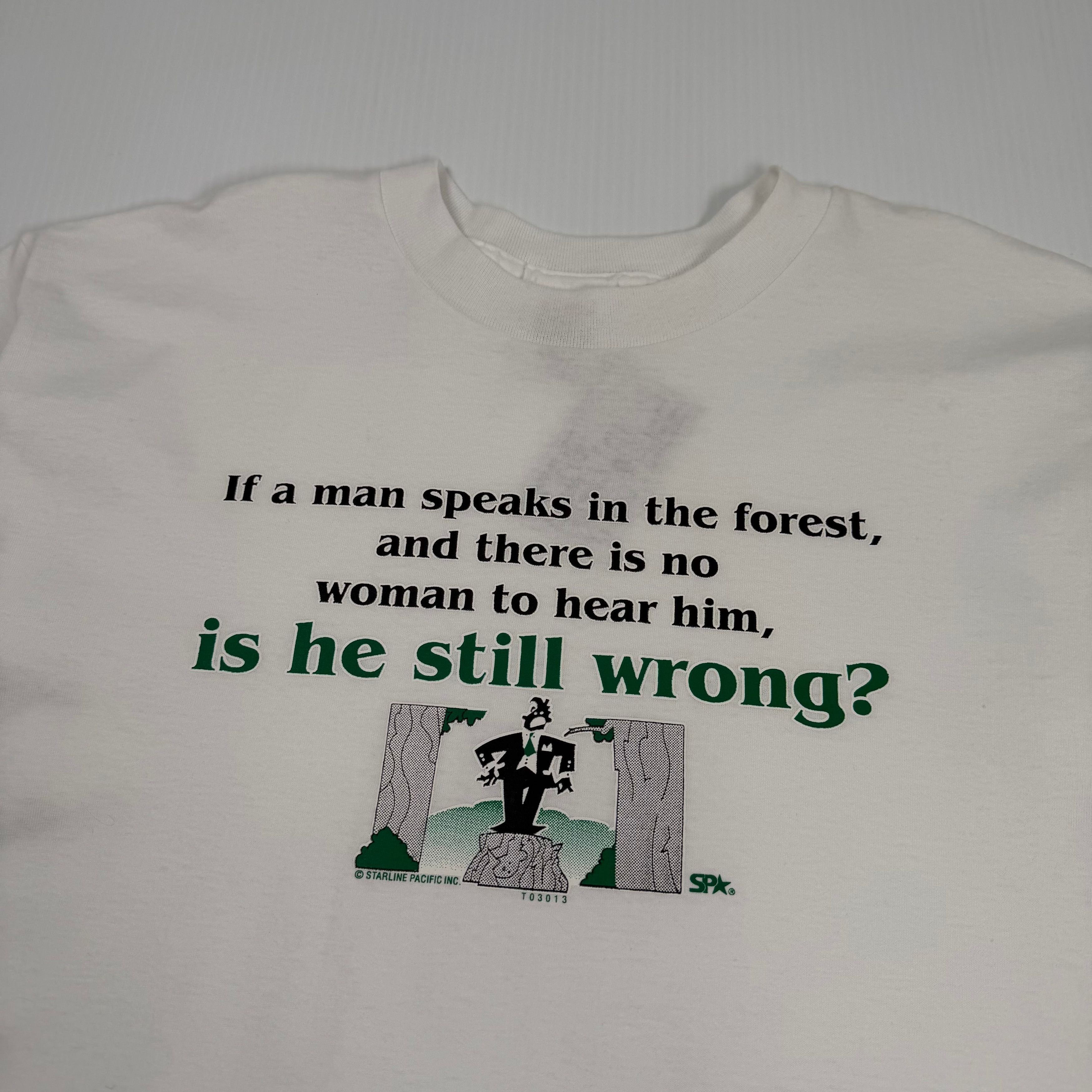 Fruit Of The Loom Vintage Is He Still Wrong Tee L Size US L / EU 52-54 / 3 - 2 Thumbnail