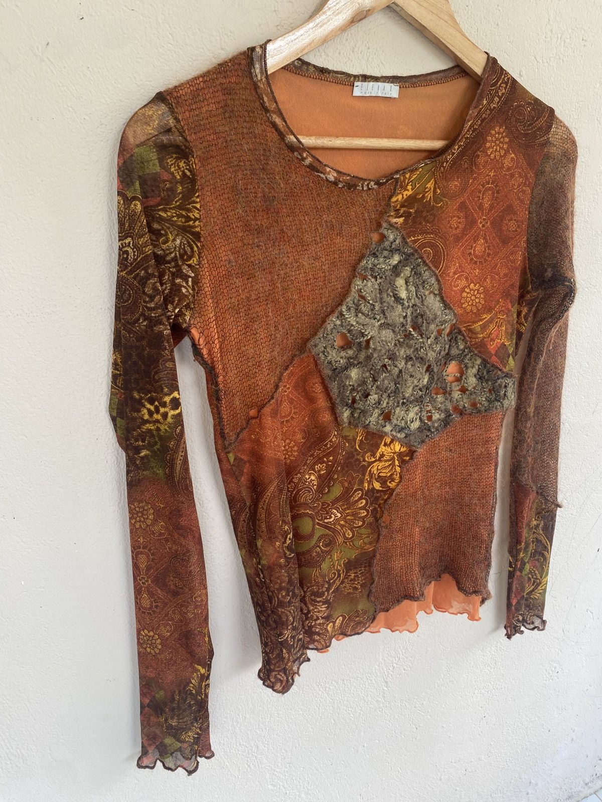 Elena Dawson Elena D. Hybrid Mesh Long Sleeves Size S / US 4 / IT 40 - 3 Thumbnail