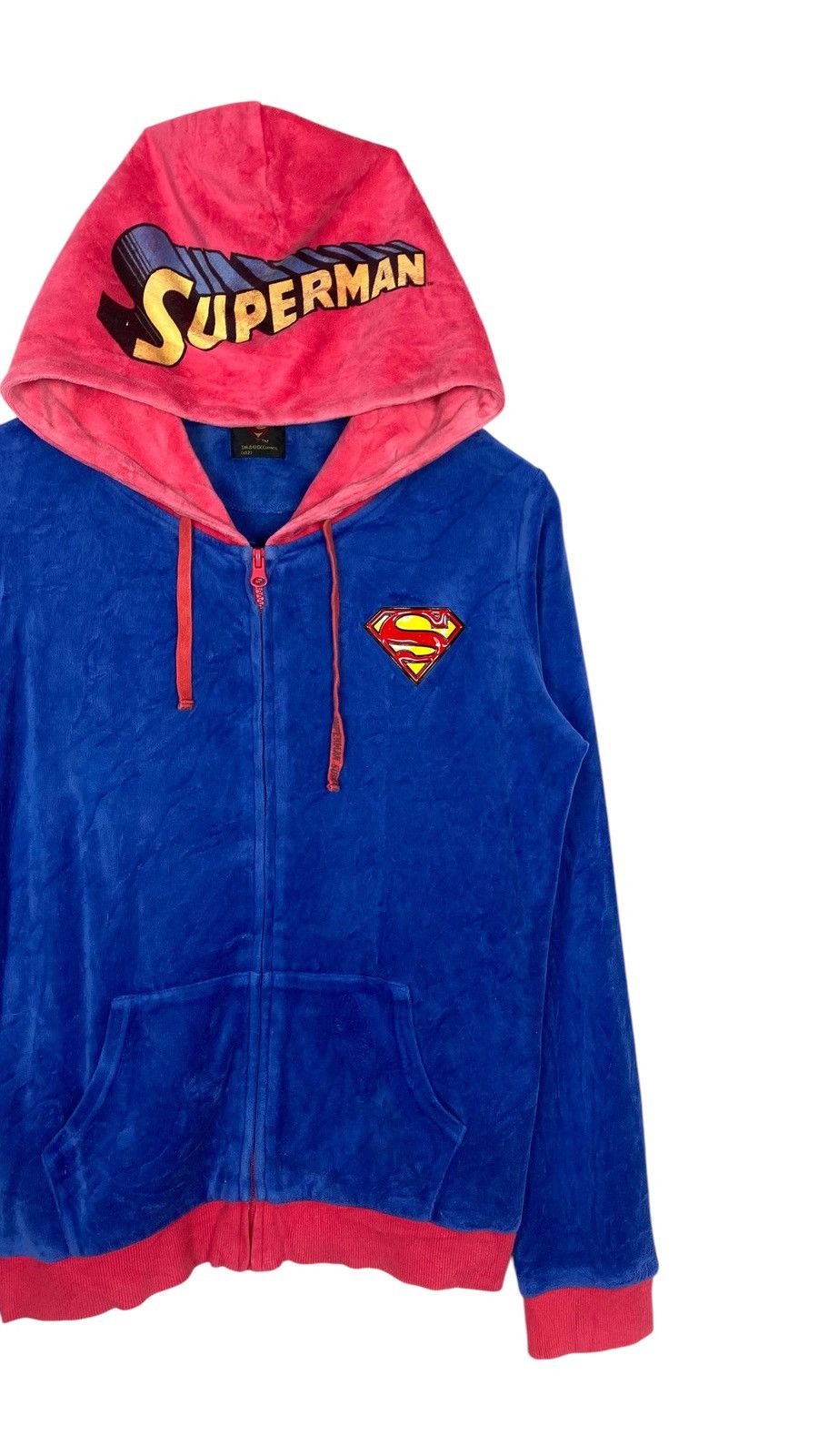 DC Comics Rare‼️ Dc Comic Superman Hoodie Fleece Big Logo Size US S / EU 44-46 / 1 - 3 Thumbnail