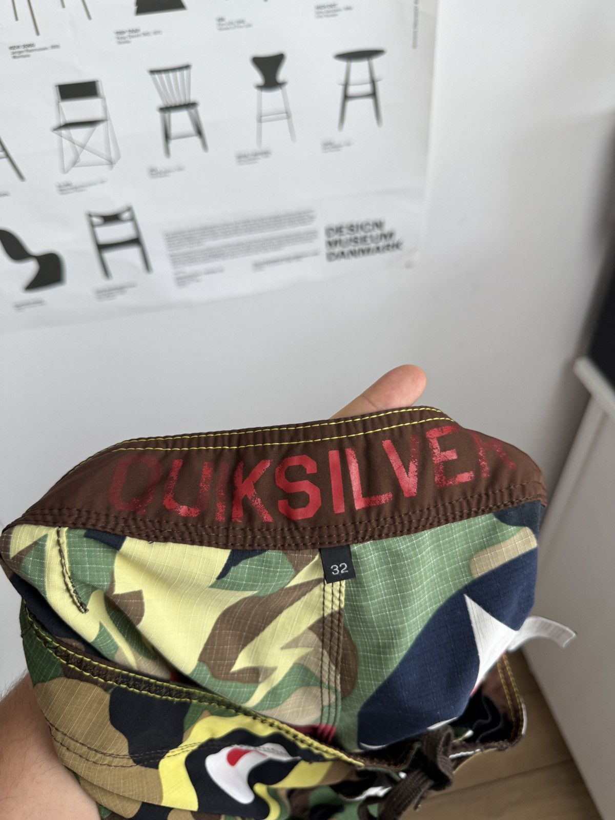 Quiksilver Vintage y2k Quiksilver camo shorts 32 opium surf skate usa Size US 32 / EU 48 - 9 Thumbnail