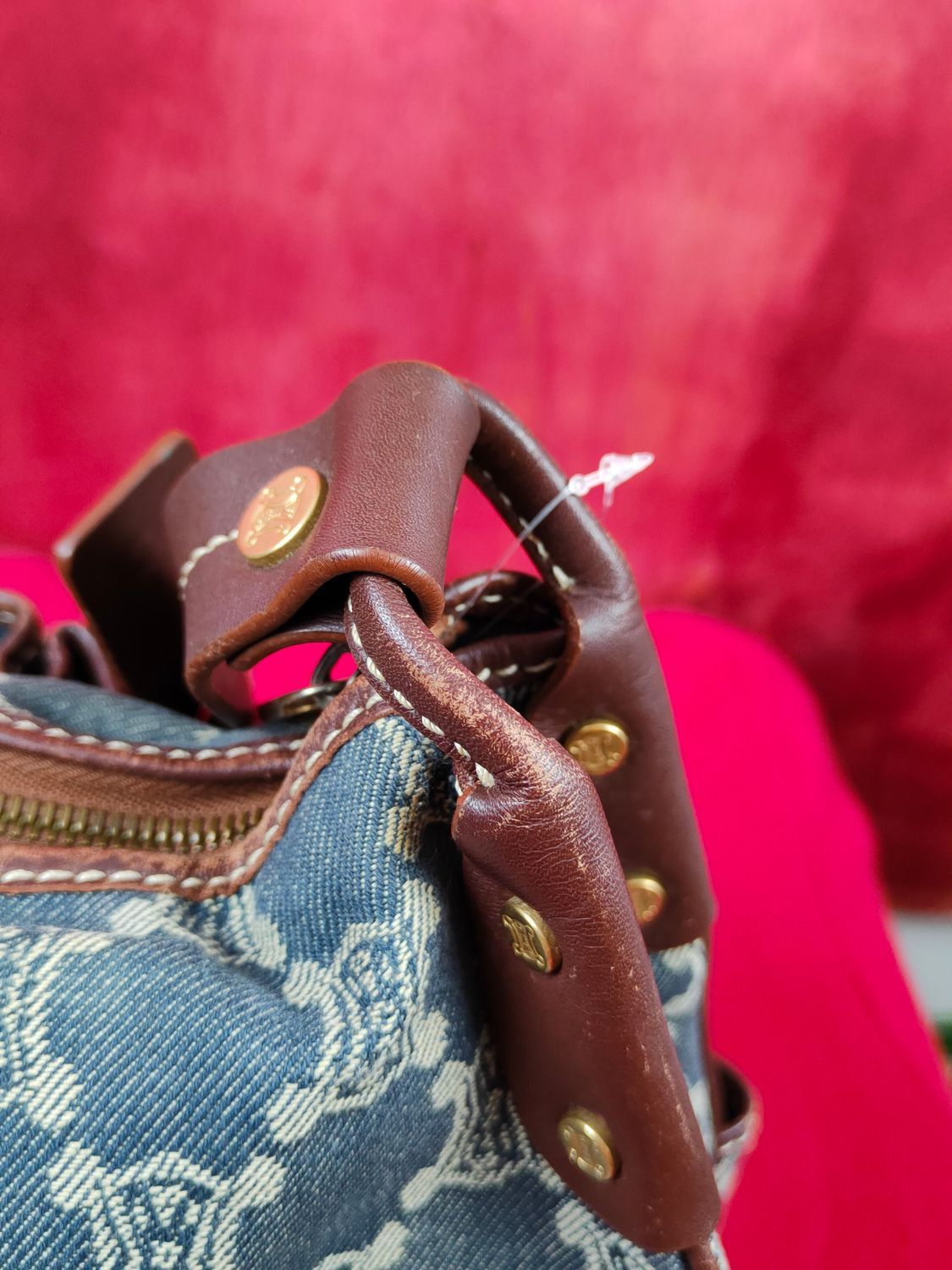 Celine Celine denim monogram vintage Shoulder hand Bag #SB035DLAL Size ONE SIZE - 10 Thumbnail