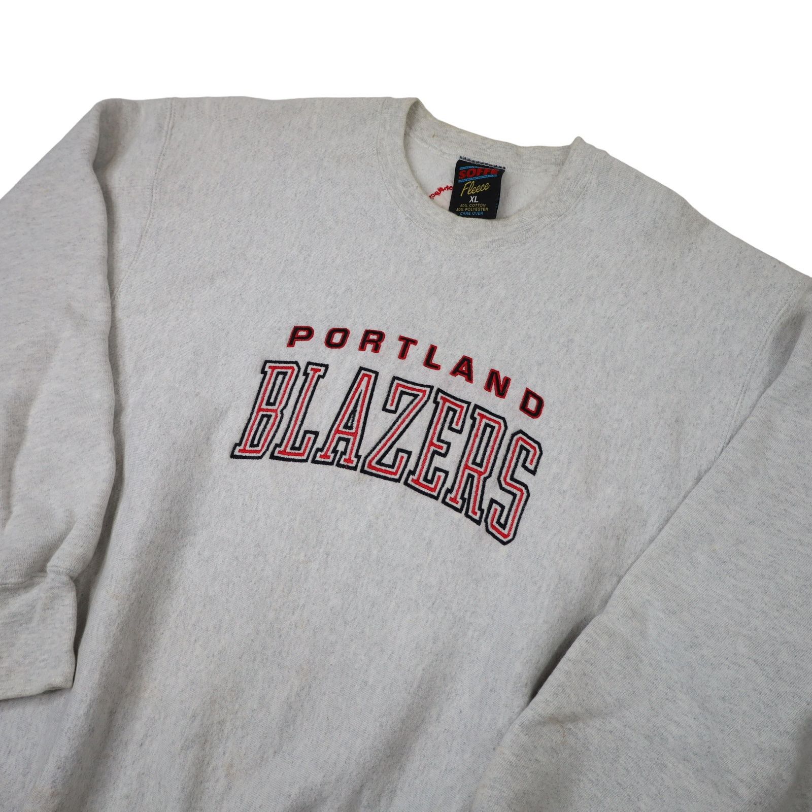 NBA × Vintage Vintage Portland Blazers Embroidered Spellout Sweatshirt Size US XL / EU 56 / 4 - 2 Thumbnail