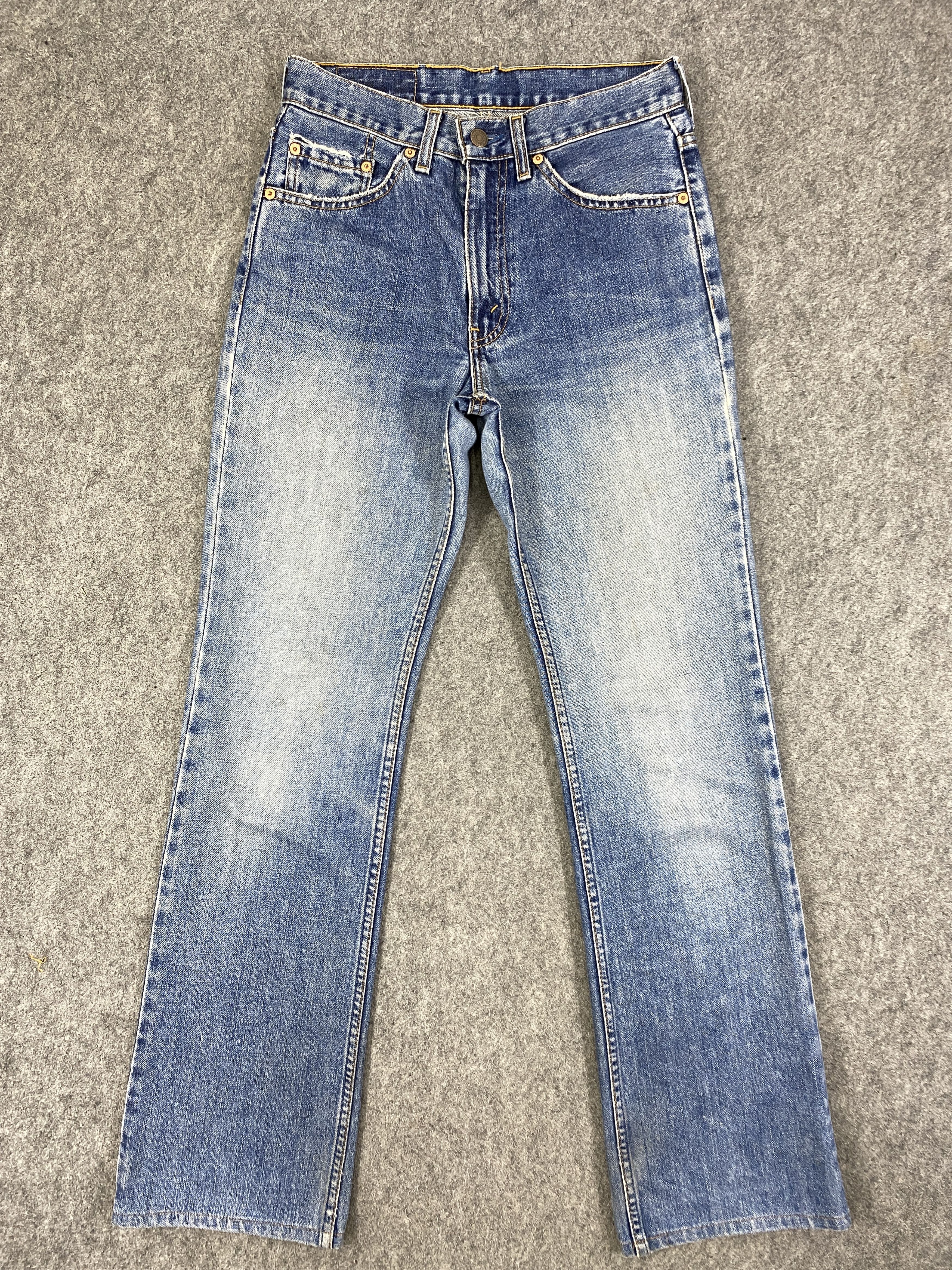 image of Distressed Denim x Levis Faded Blue Vintage Levis 517 Flare 28X31.5 - Jn3221, Men's