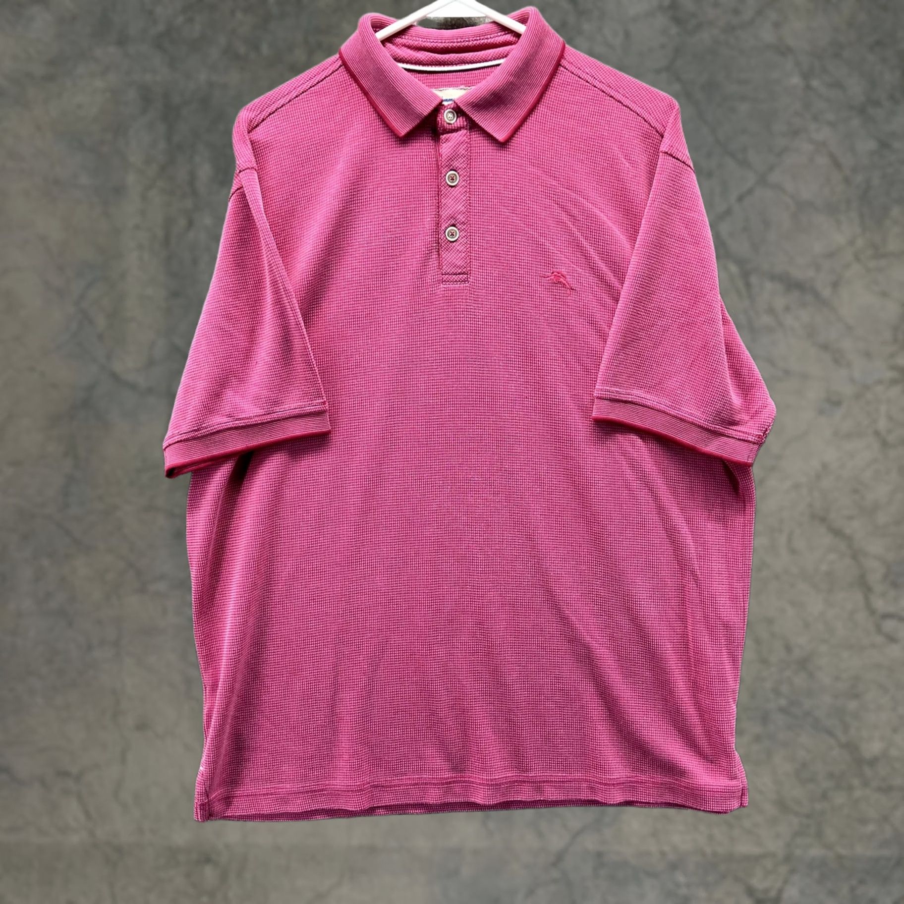 Tommy Bahama Tommy Bahama Polo Shirt Mens M Pink Check Modal Blend Short Sleeve Casual Size US M / EU 48-50 / 2 - 1 Thumbnail