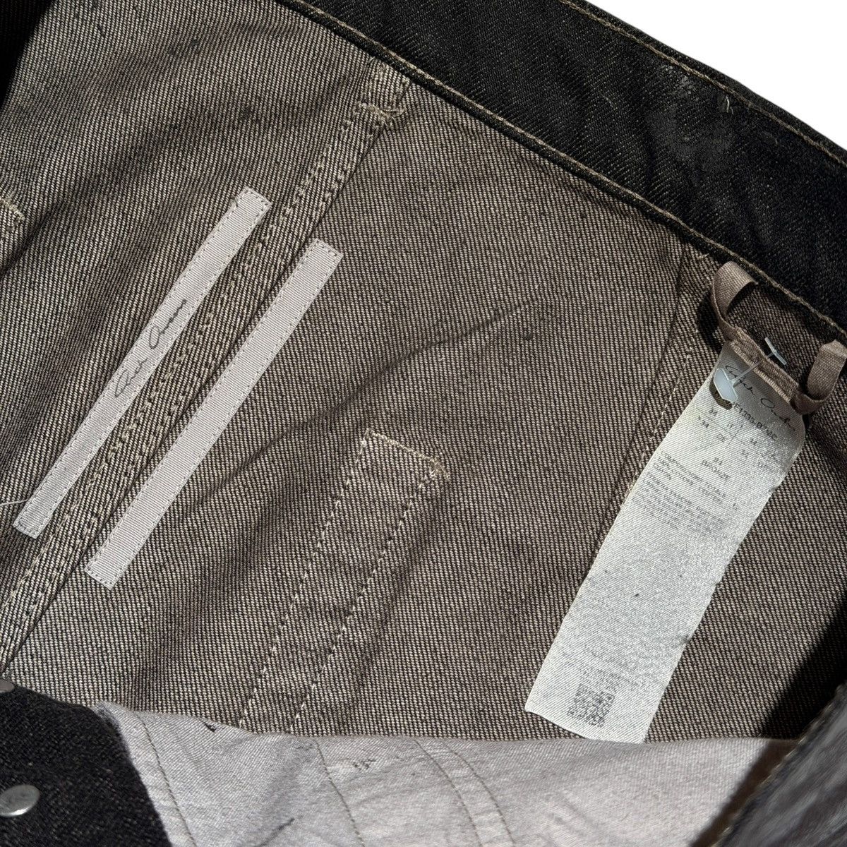 Rick Owens Flared waxed bronze denim Size US 34 / EU 50 - 3 Thumbnail