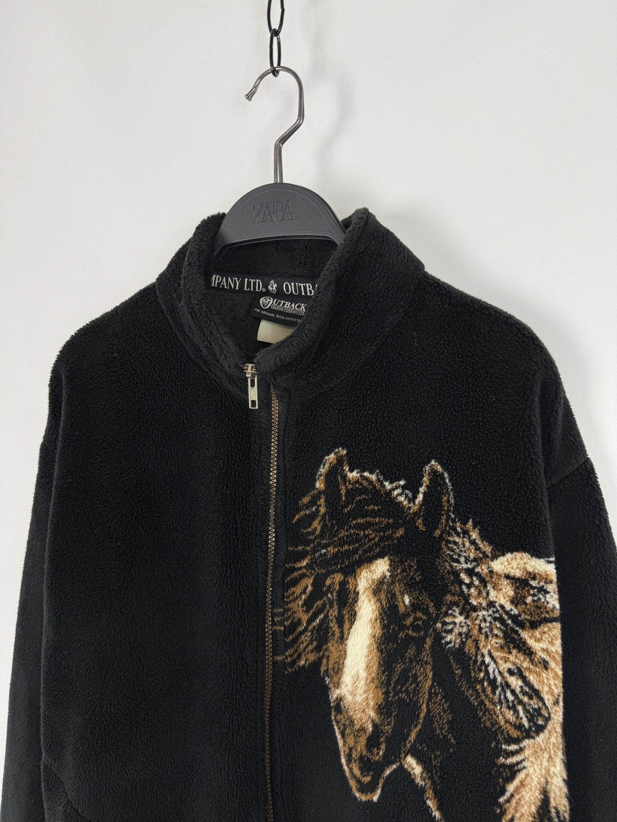 Vintage 1990s Vintage Outback Horses Graphic Western Animal Fleece Size US M / EU 48-50 / 2 - 2 Thumbnail