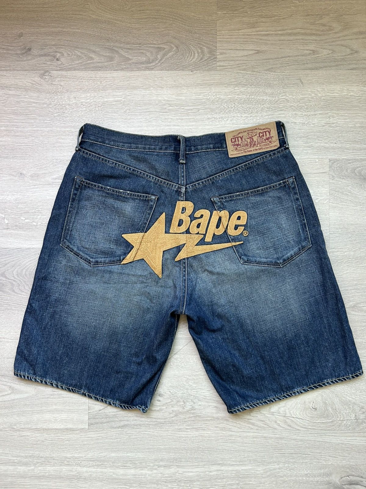 Bape BAPE “Bape Sta” Shorts Denim [Size L] Size US 34 / EU 50 - 1 Thumbnail