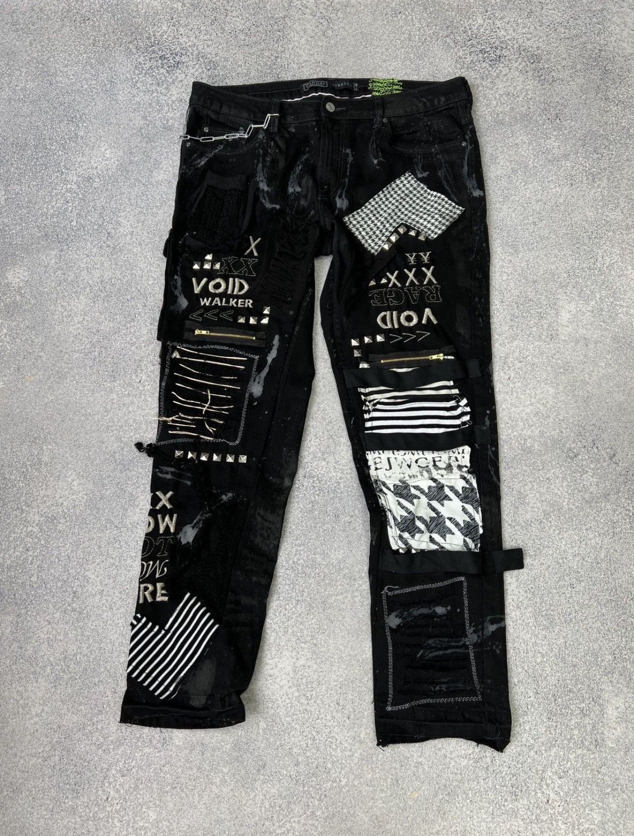 Other Vintage punk rock goth emo metal dark ripped crazy jeans Size US 40 / EU 56 - 1 Thumbnail