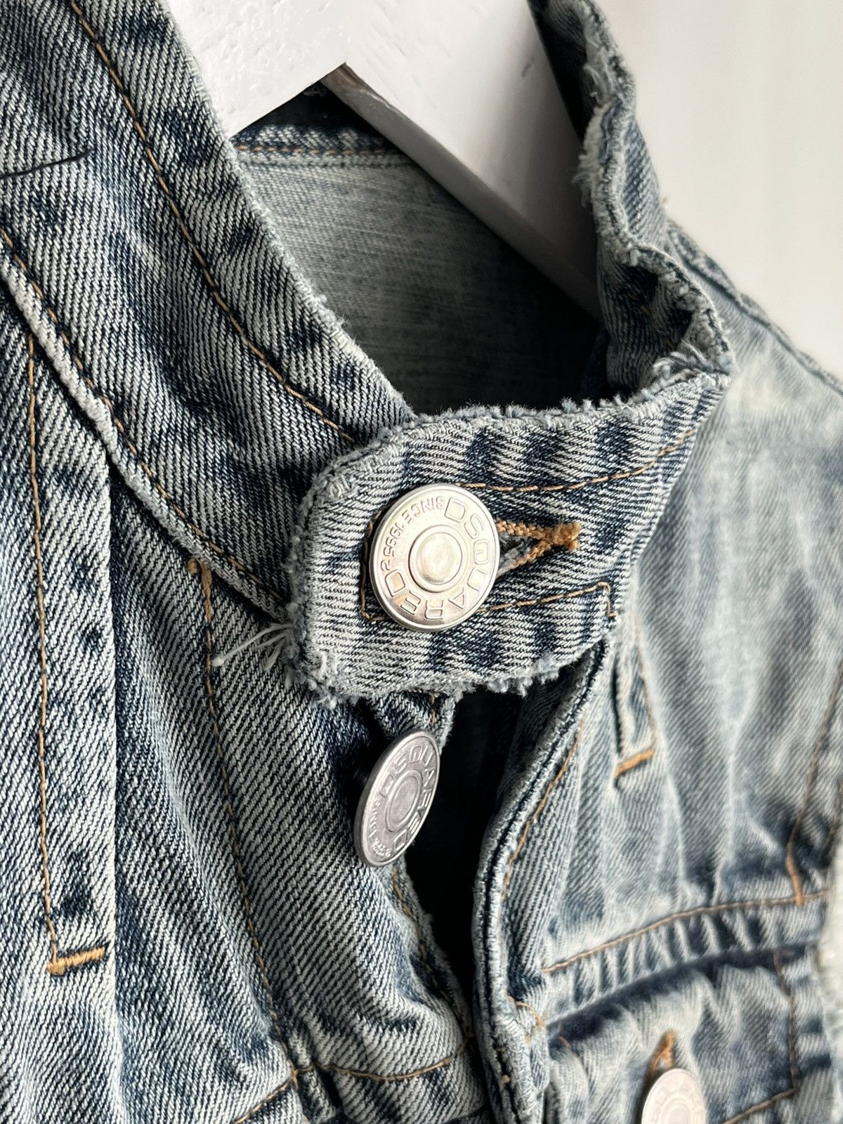 Dsquared2 Dsquared2 SS05 runway cropped distressed denim trucker vest Size US XS / EU 42 / 0 - 6 Thumbnail